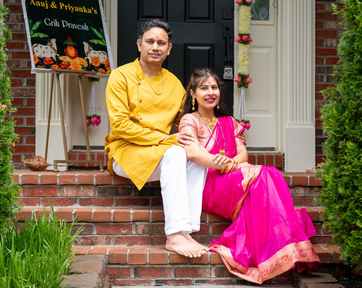 Housewarming party of a couple, captured indoors and outdoors with natural and flash lighting by ek-framedmemories in Northern Virginia