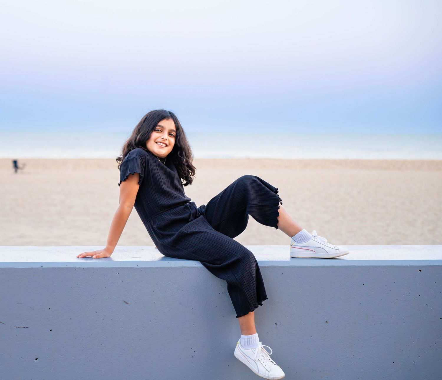 Beach portrait of a young girl in a natural light session by ek-framedmemories