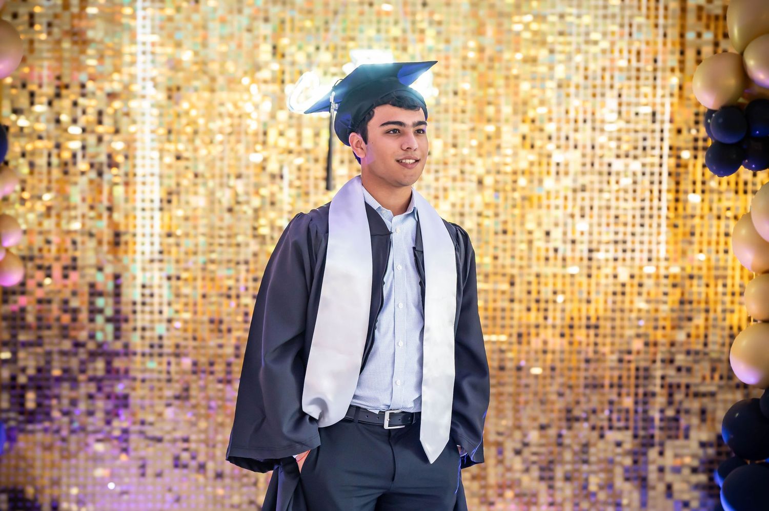 Teen senior enjoying their graduation party, in Northern Virginia