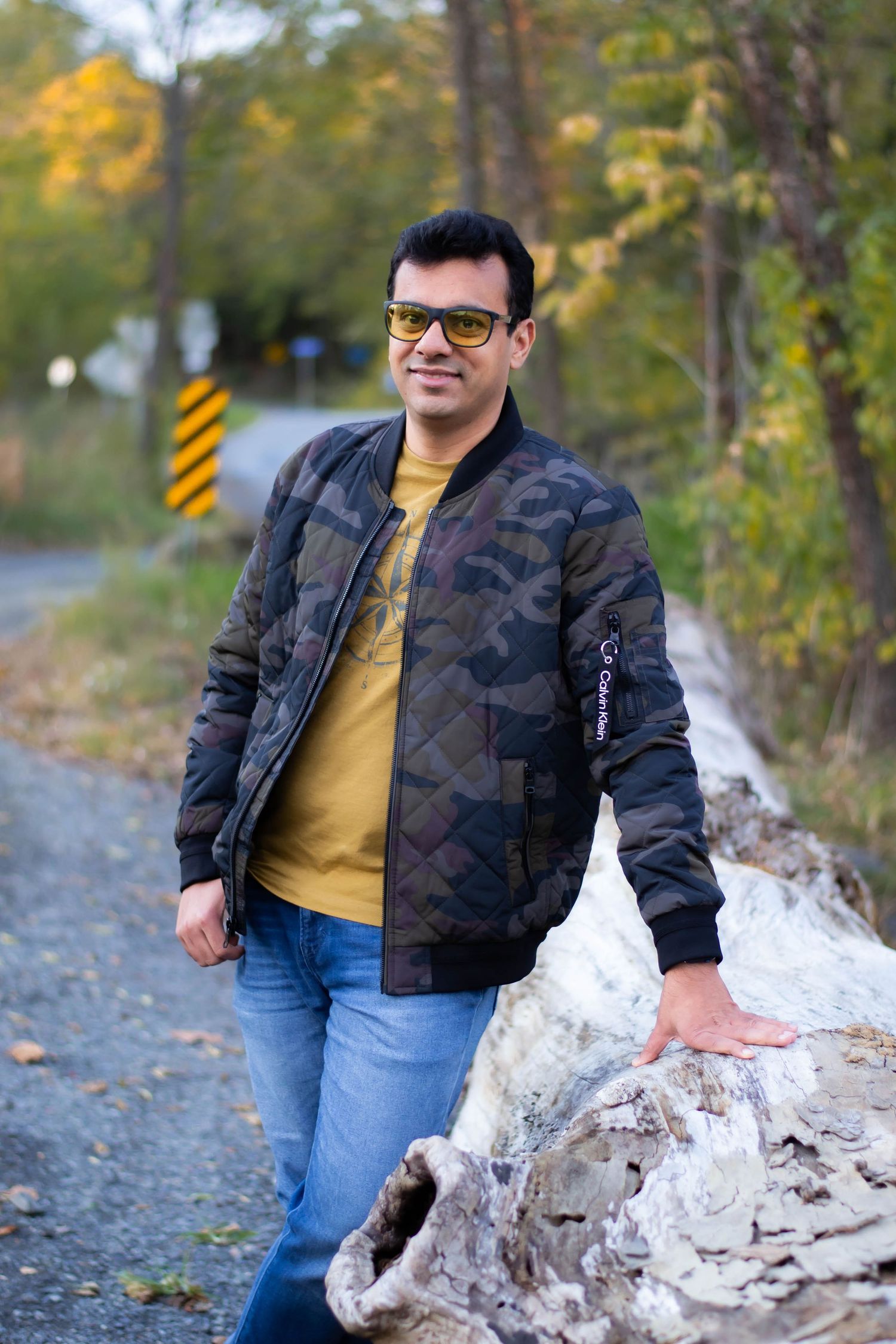 Outdoor fall portrait of a man in Northern Virginia photographed by ek-framedmemories