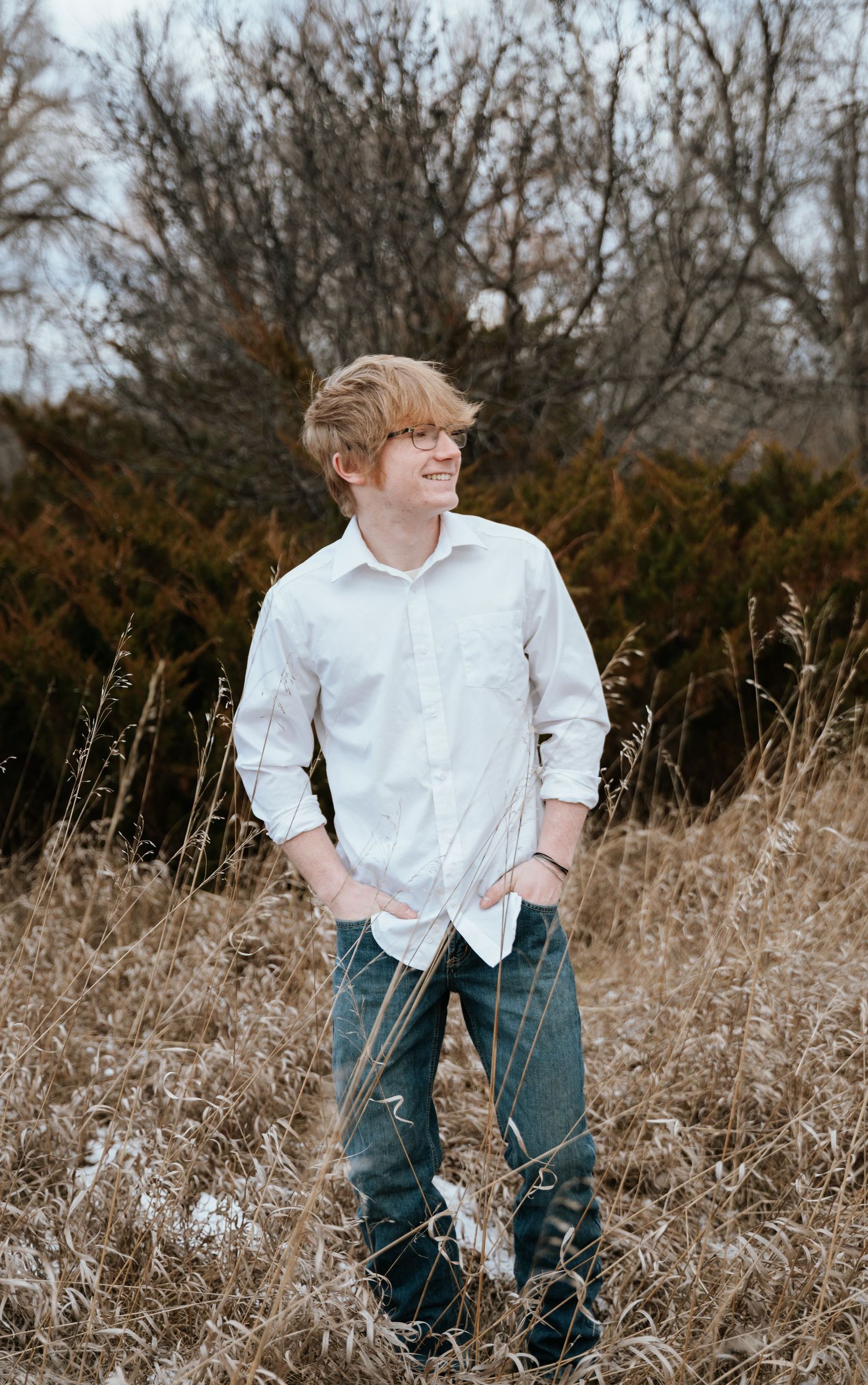 Cooley Posing for his senior photos
