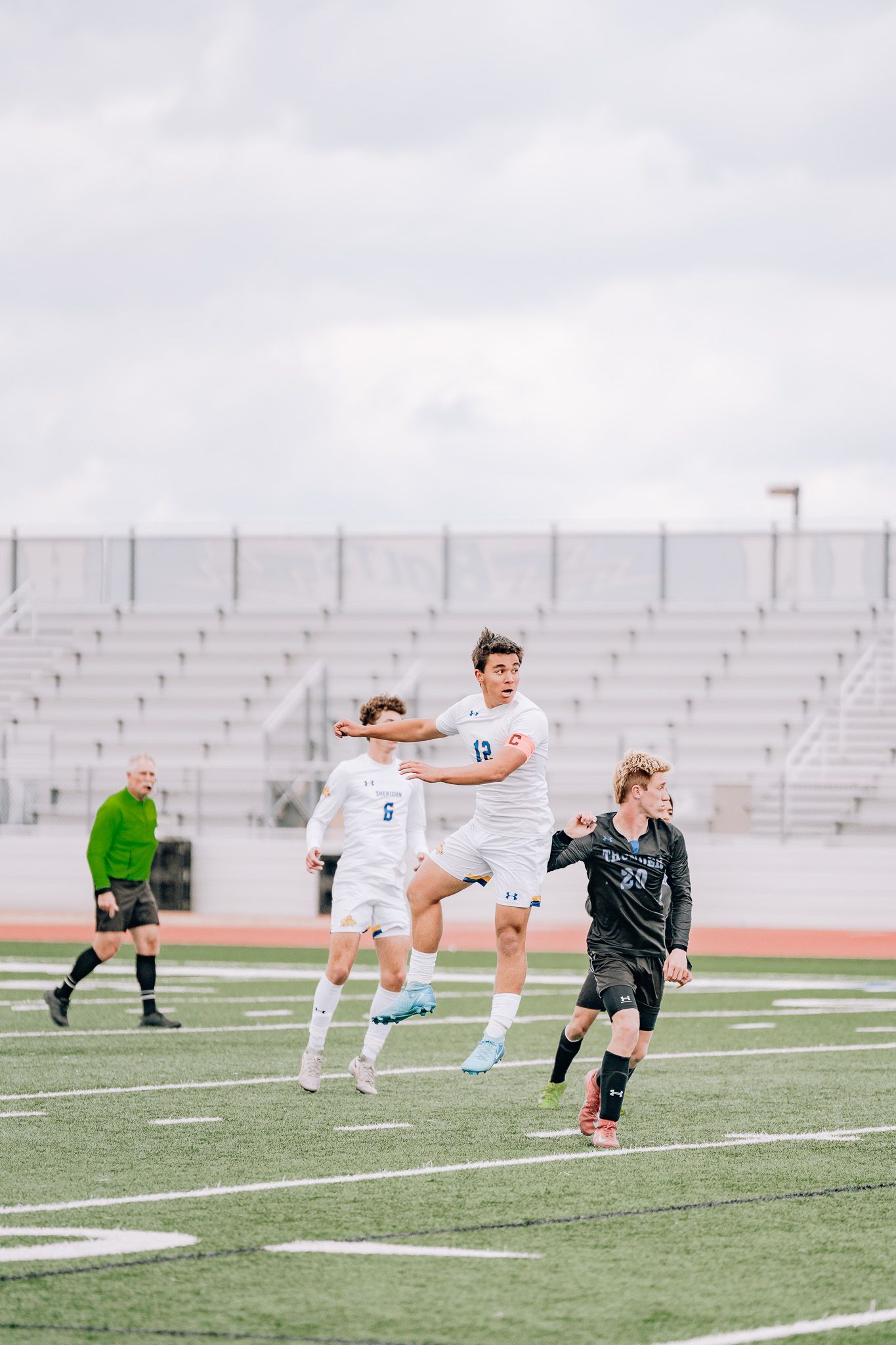 Sheridan High School Mens Soccer Team Playing At an Away Game.