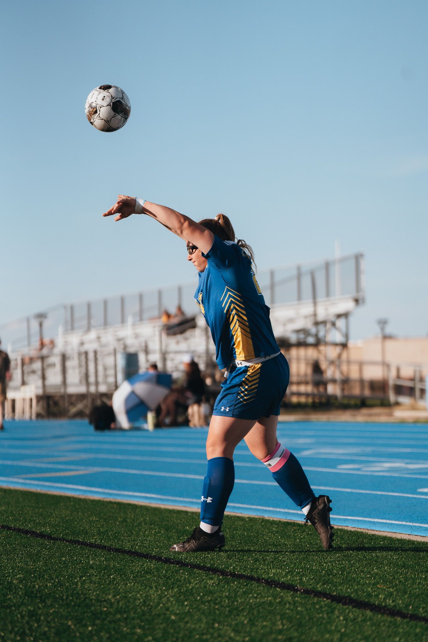 Sheridan High School Women's Soccer Team Playing At a Home Game.