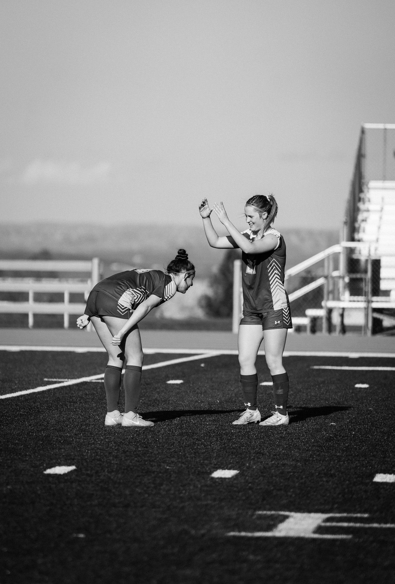 Sheridan High School Women's Soccer Team Playing At a Home Game.