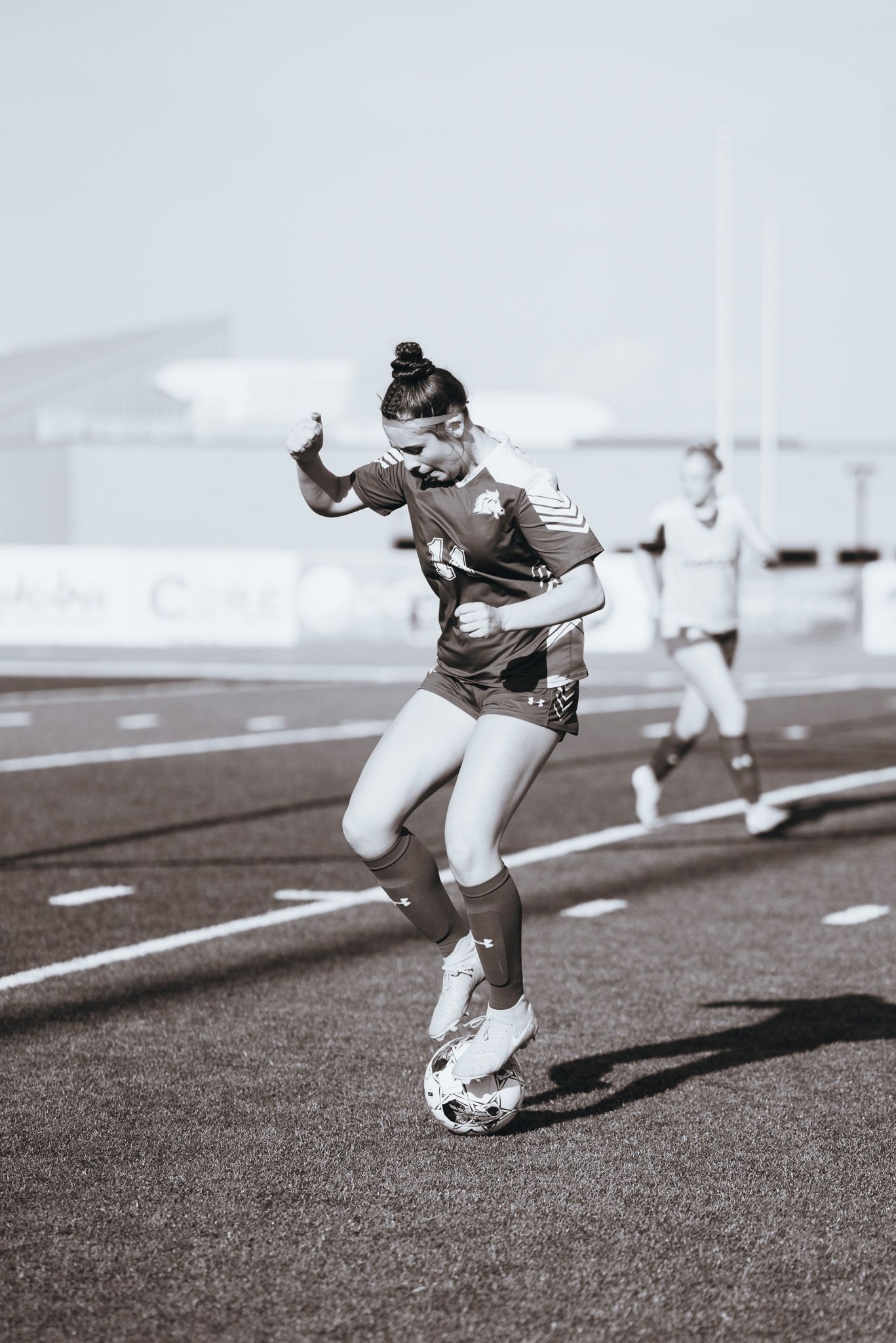 Sheridan High School Women's Soccer Team Playing At a Home Game.