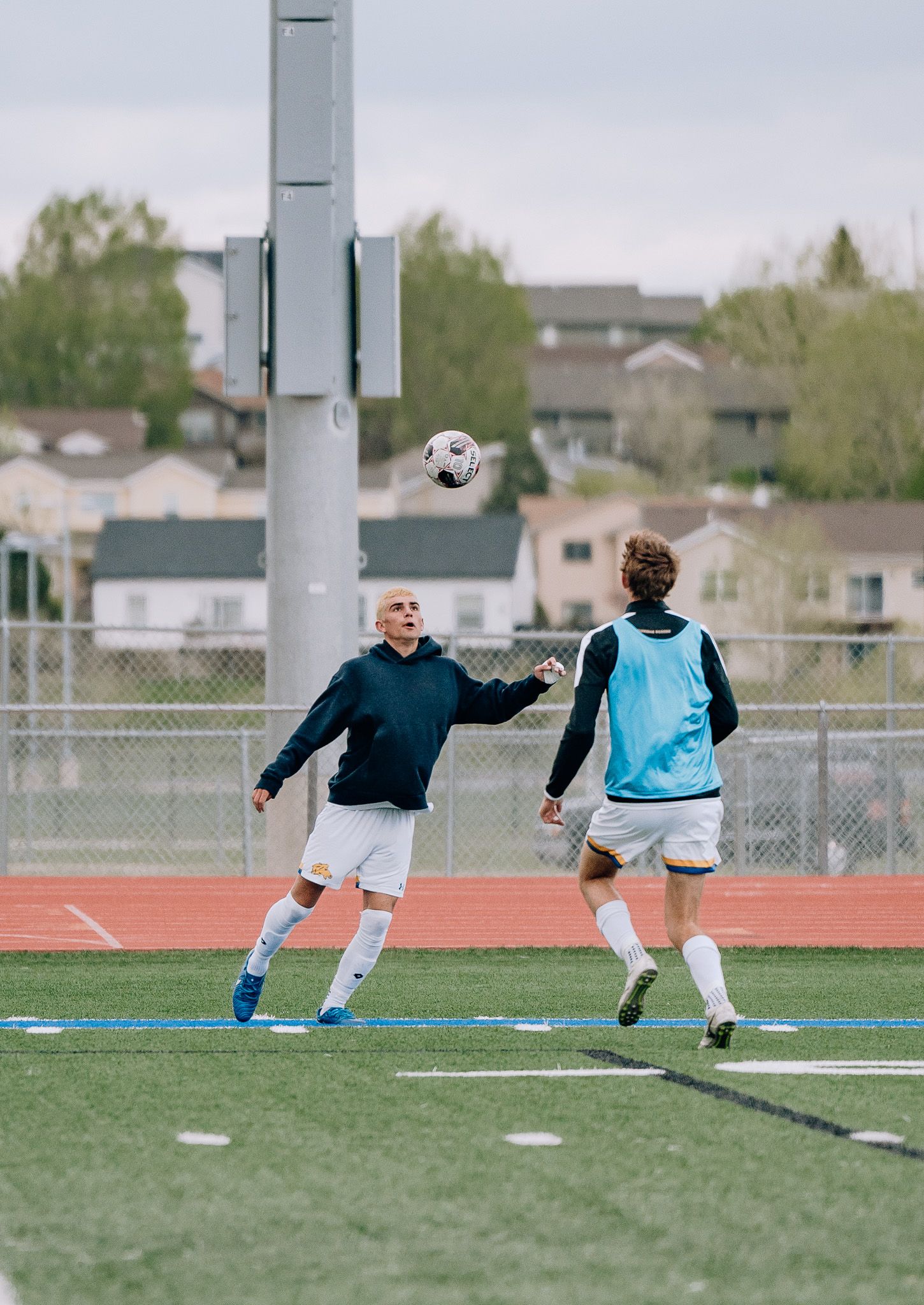Sheridan High School Mens Soccer Team Playing At an Away Game.
