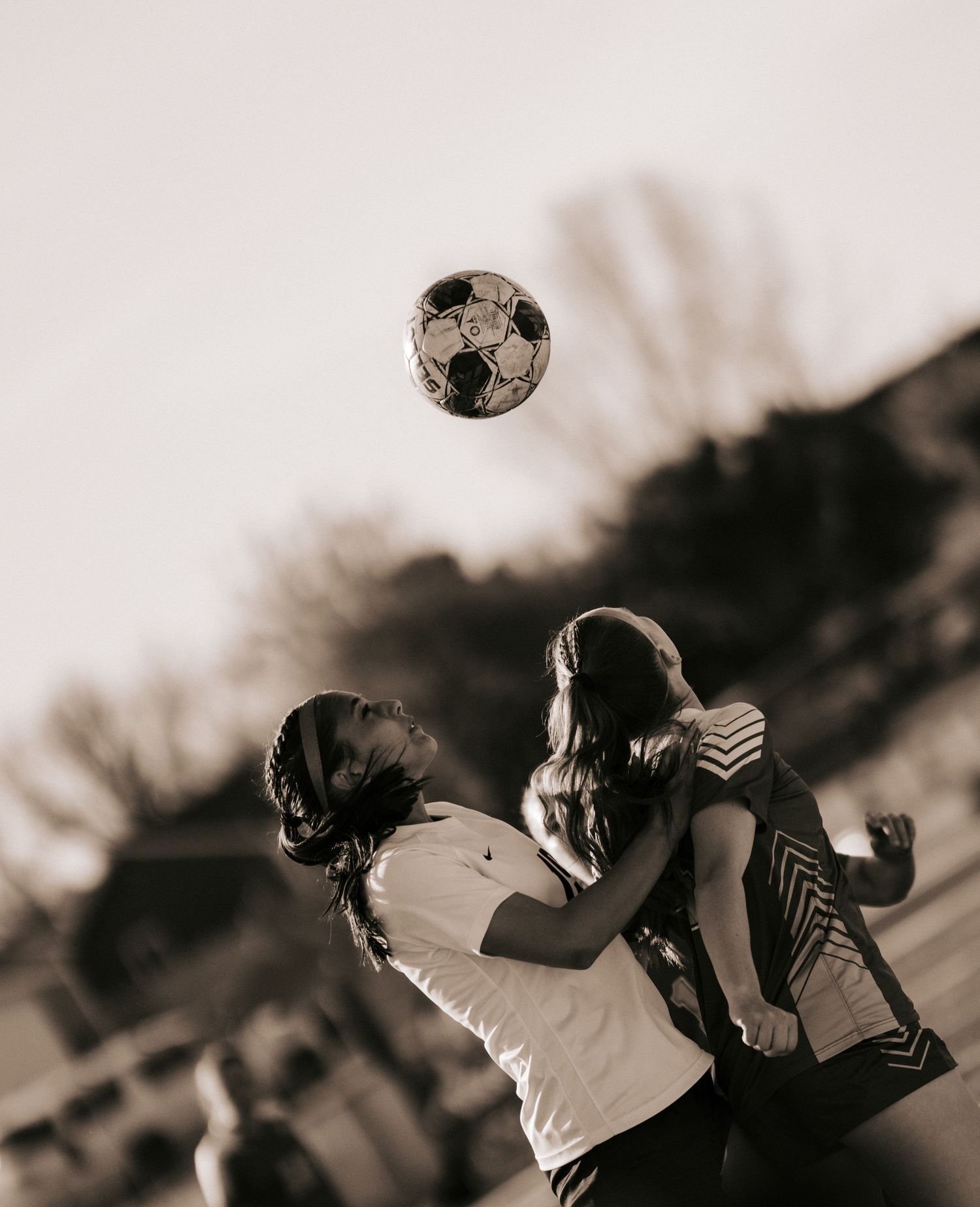 Sheridan High School Women's Soccer Team Playing At a Home Game.