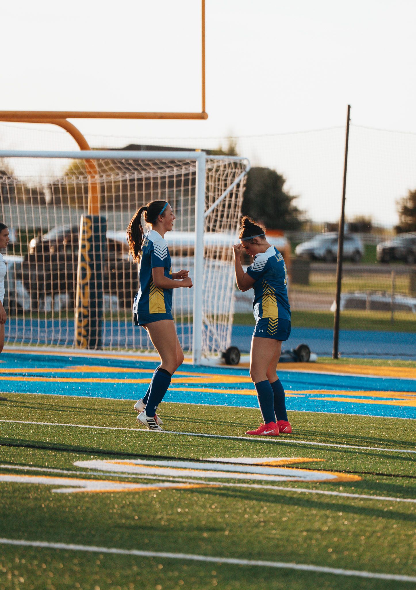 Sheridan High School Women's Soccer Team Playing At a Home Game.