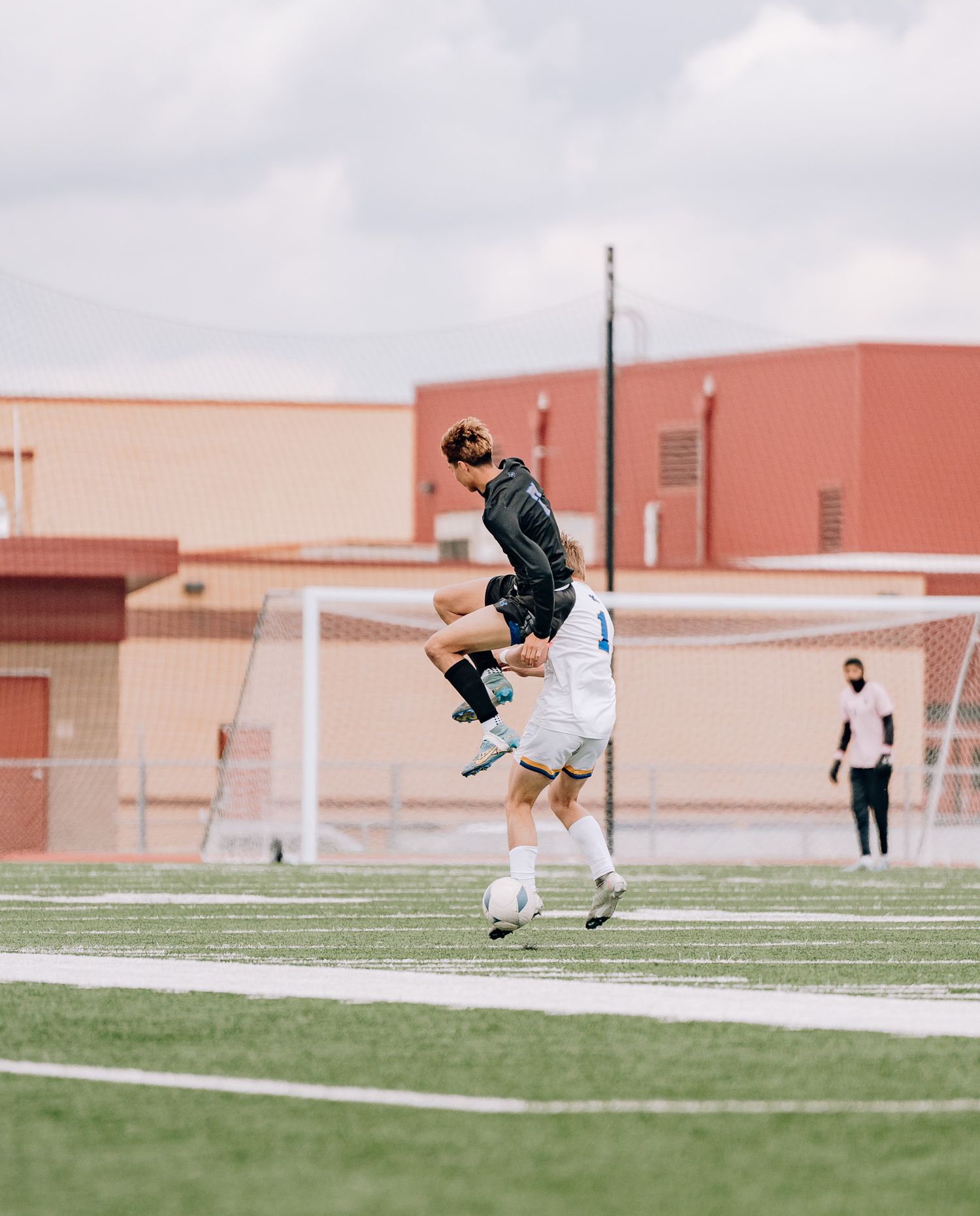 Sheridan High School Mens Soccer Team Playing At an Away Game.