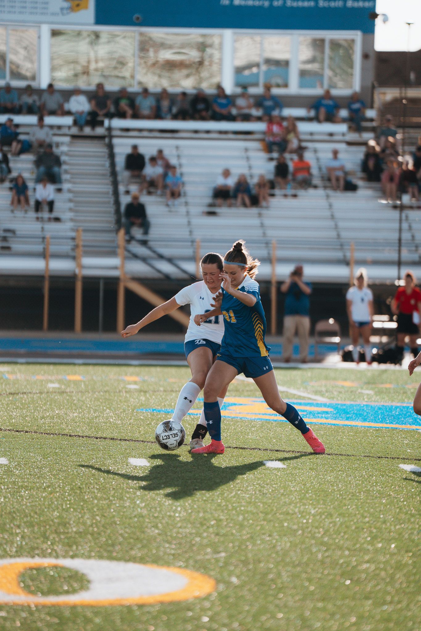 Sheridan High School Women's Soccer Team Playing At a Home Game.
