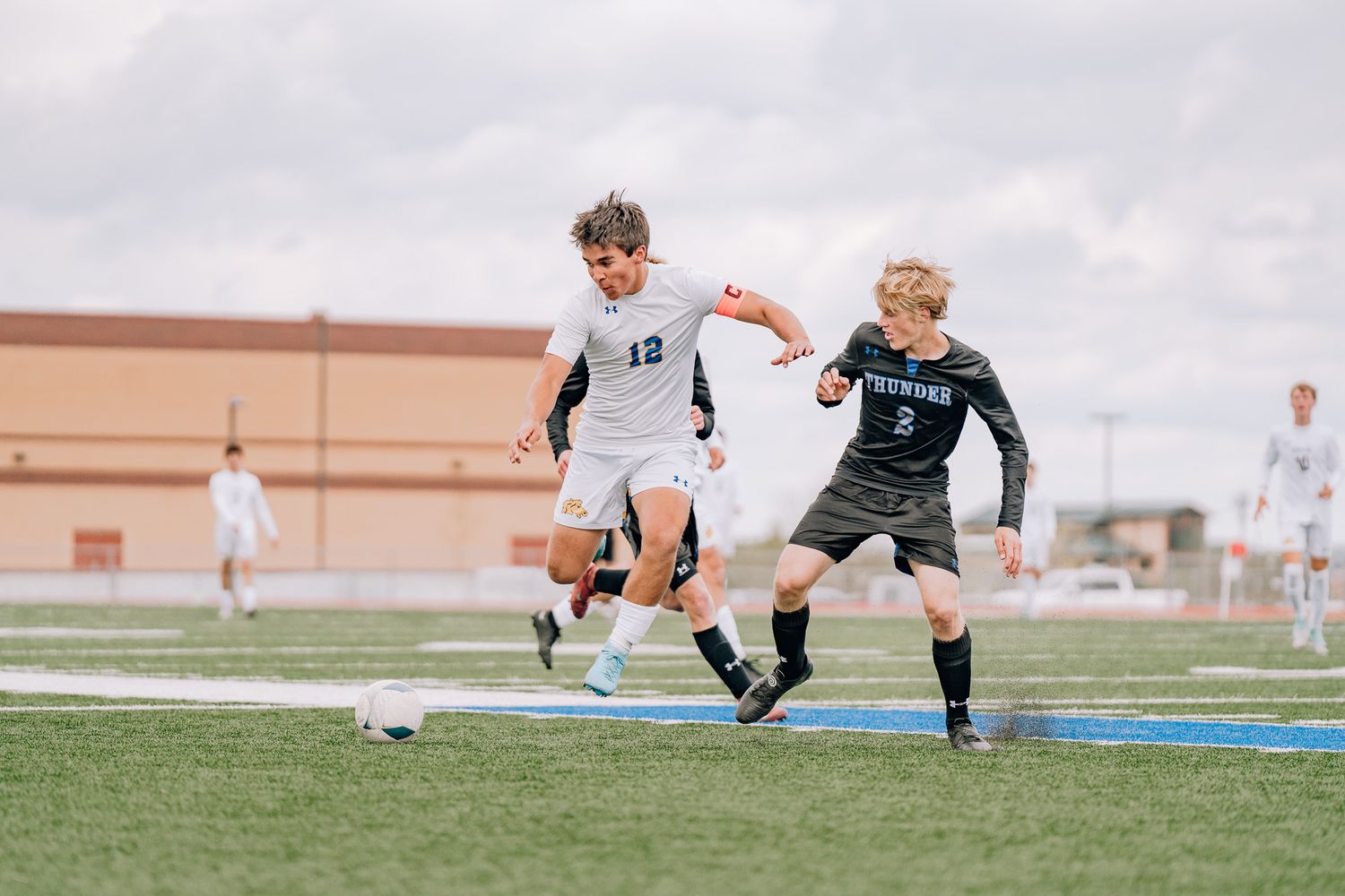 Sheridan High School Mens Soccer Team Playing At an Away Game.