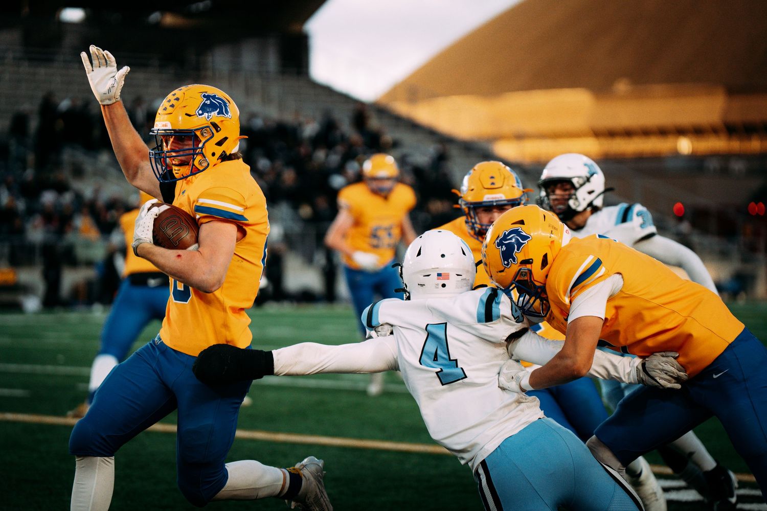 Football at the University of Wyoming, Sheridan High School Playing at State.