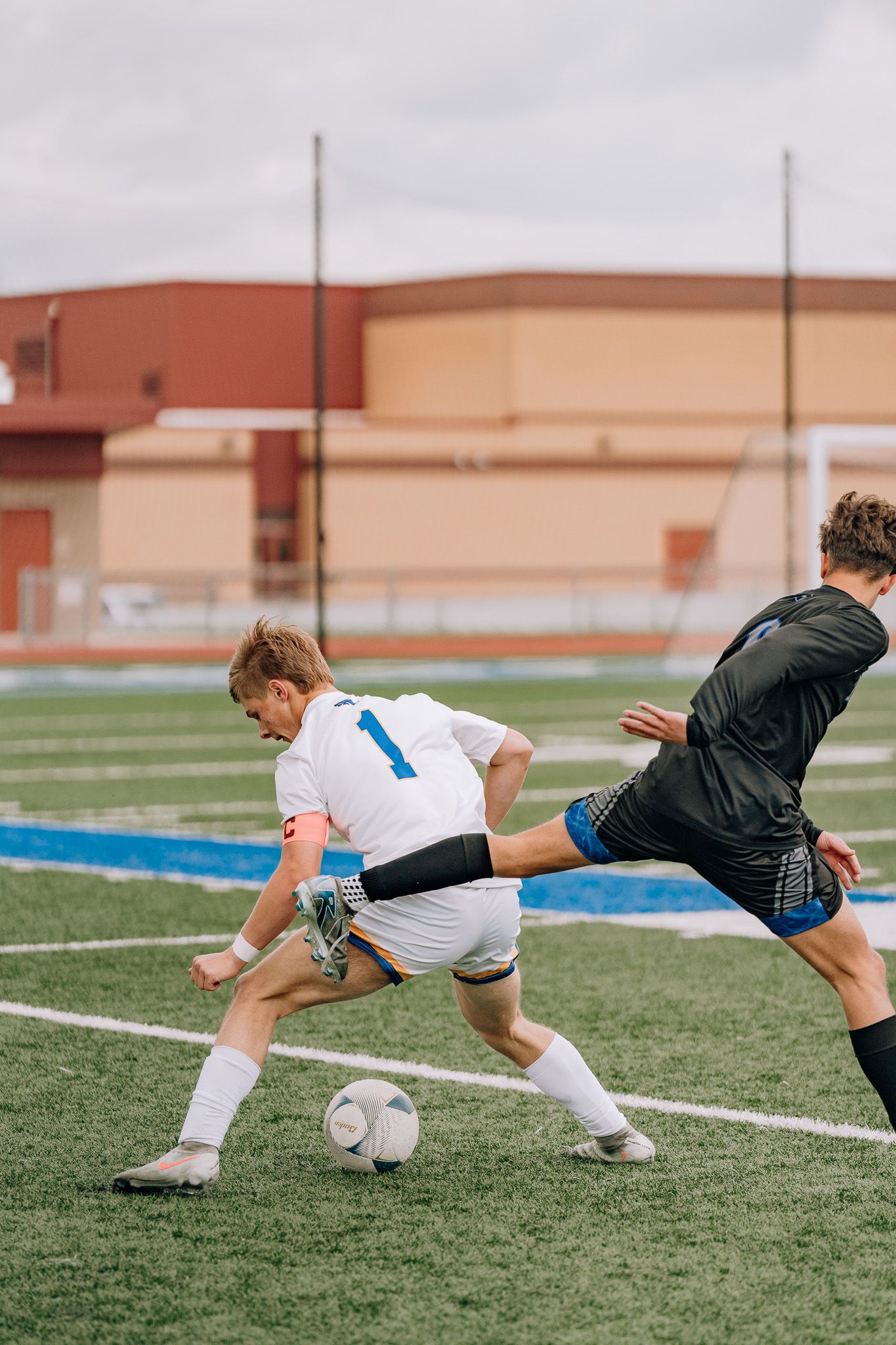 Sheridan High School Mens Soccer Team Playing At an Away Game.