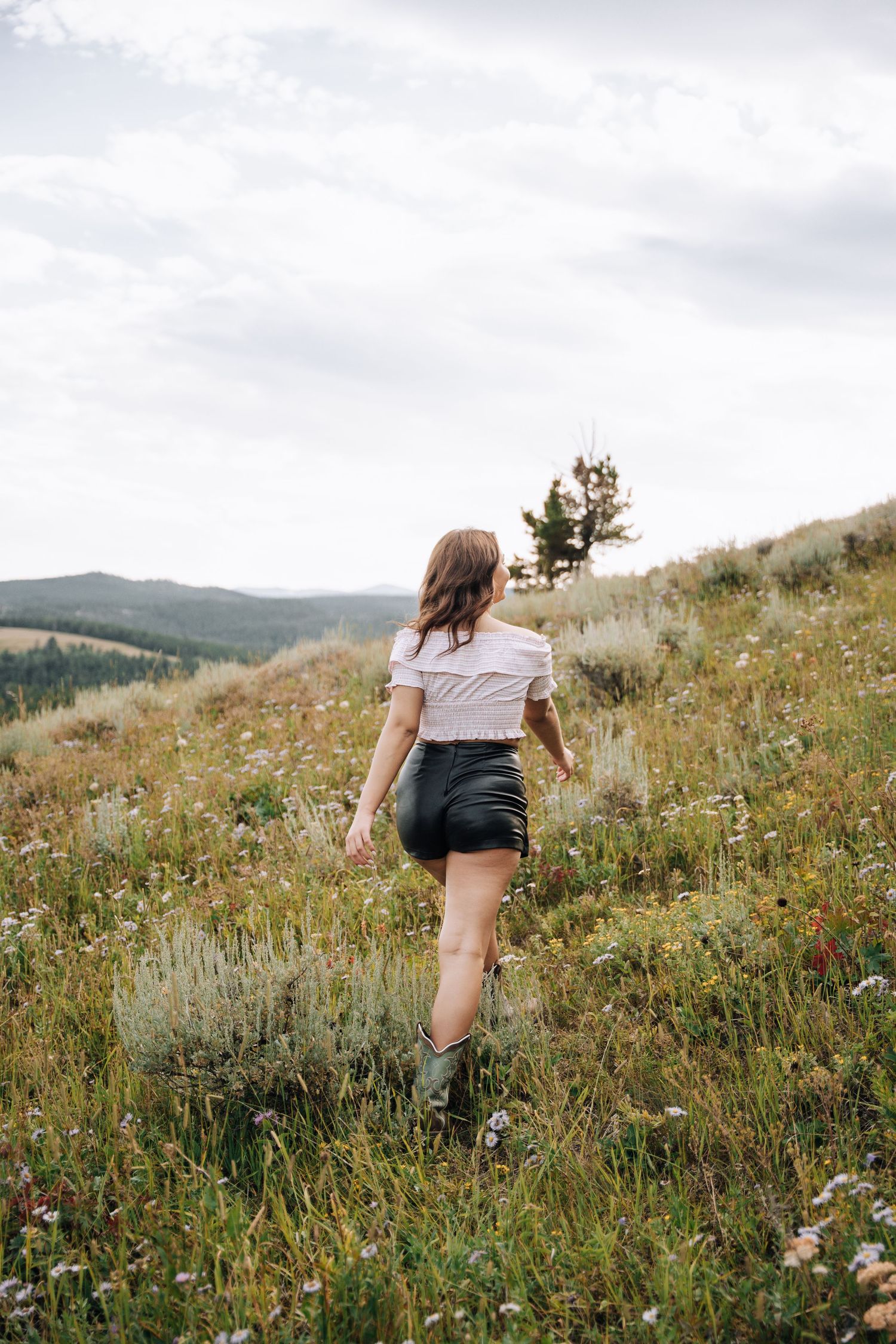 Girl walking away from the camera