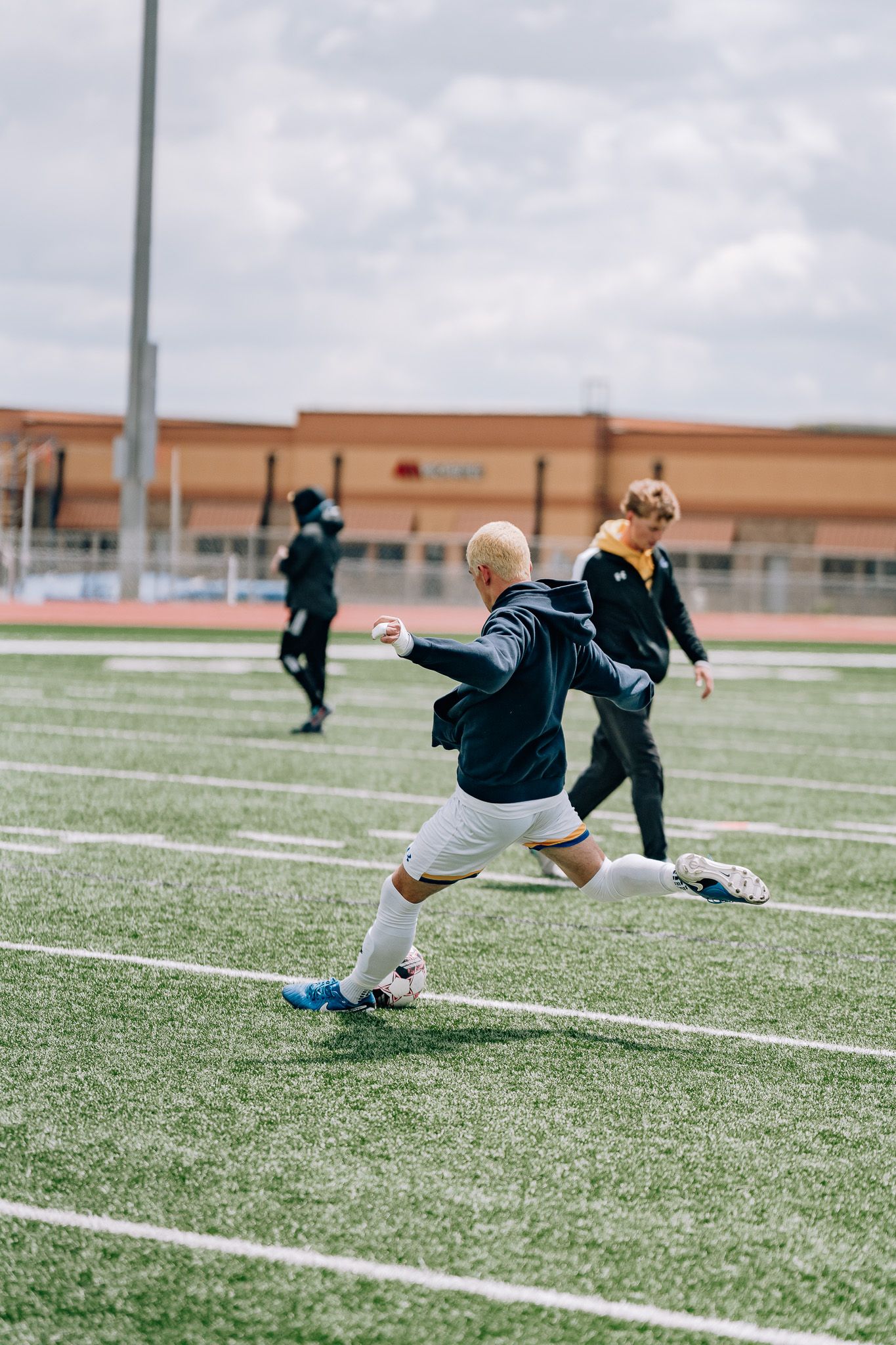 Sheridan High School Mens Soccer Team Playing At an Away Game.