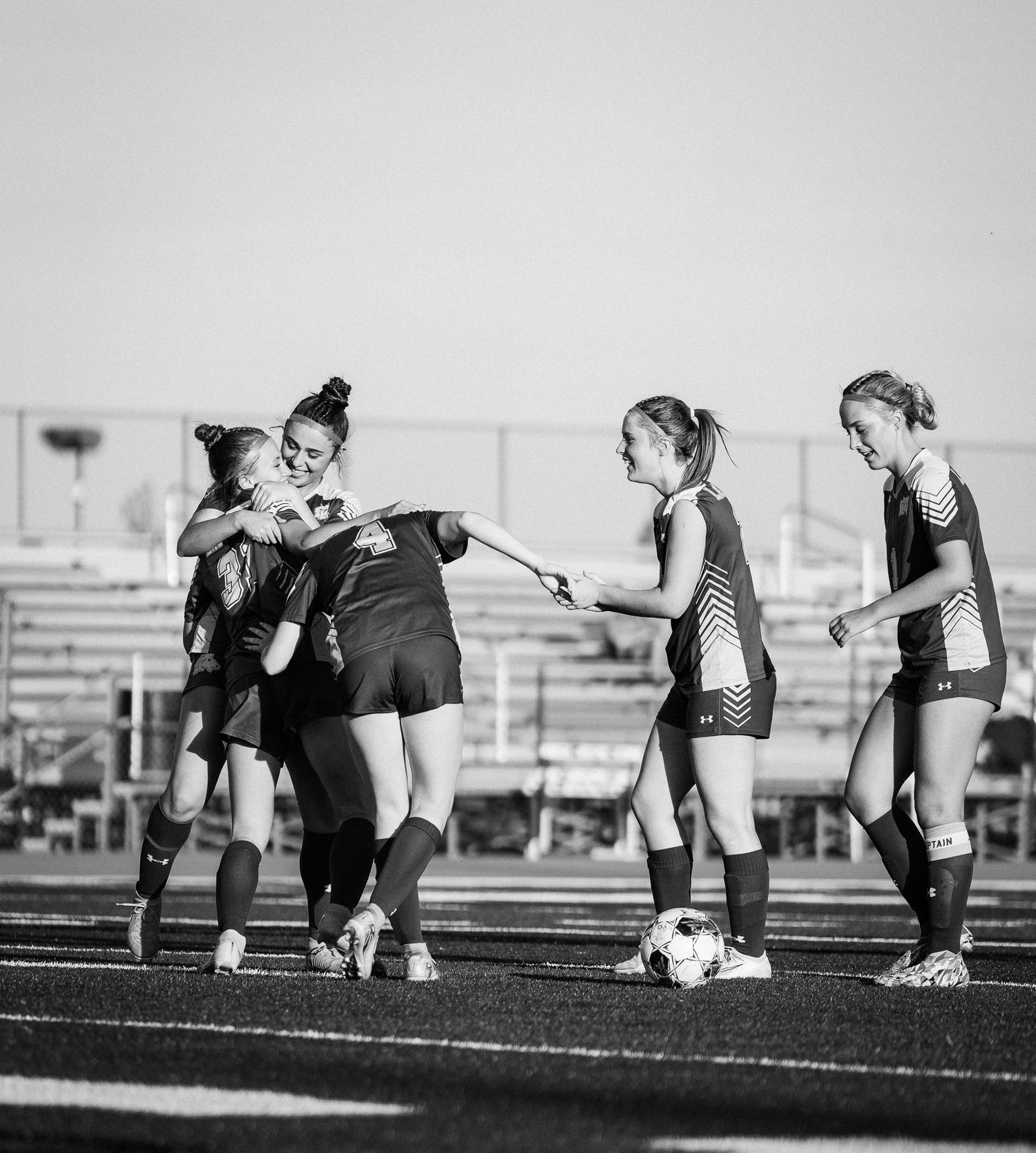 Sheridan High School Women's Soccer Team Playing At a Home Game.