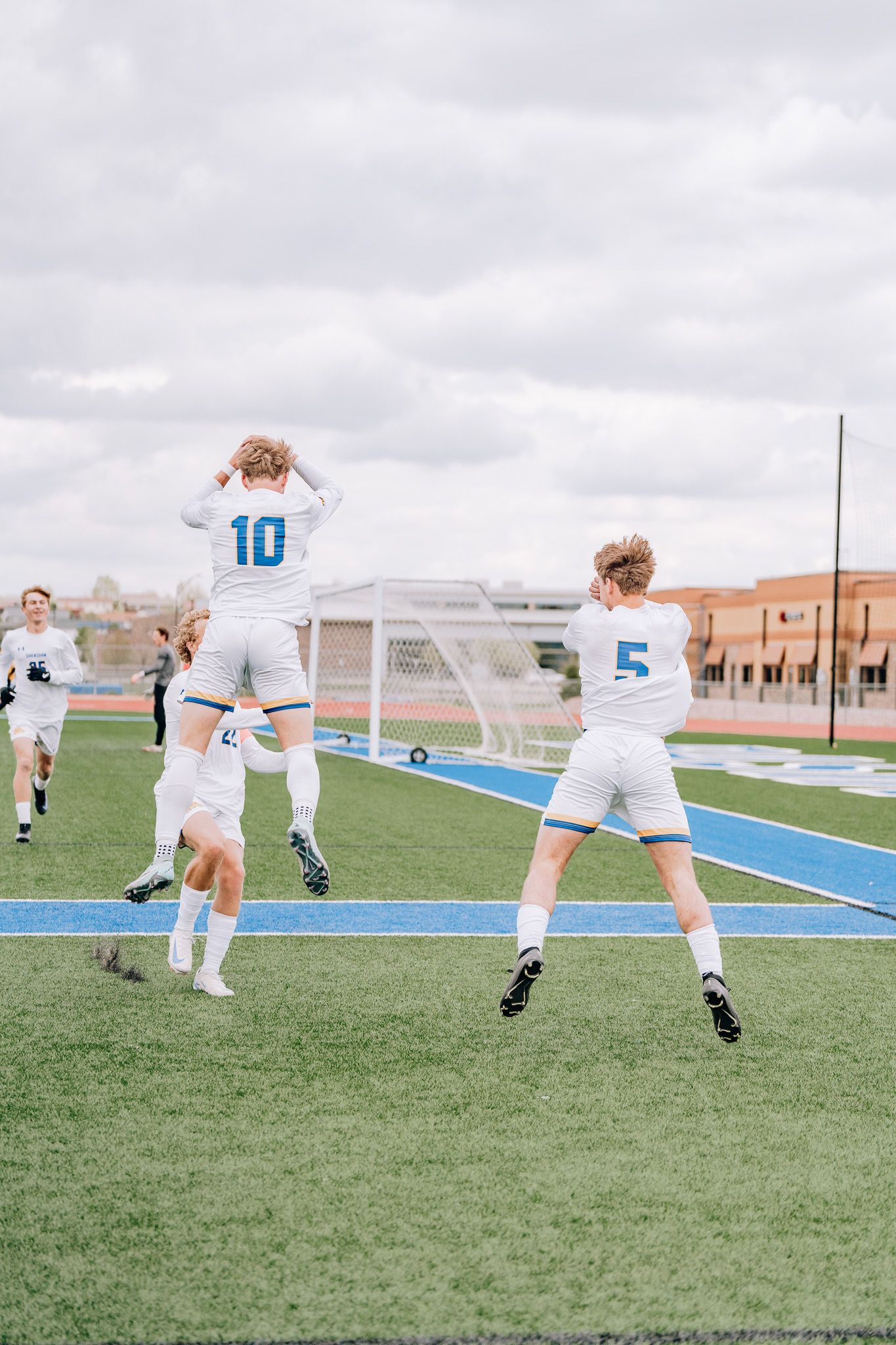 Sheridan High School Mens Soccer Team Playing At an Away Game.