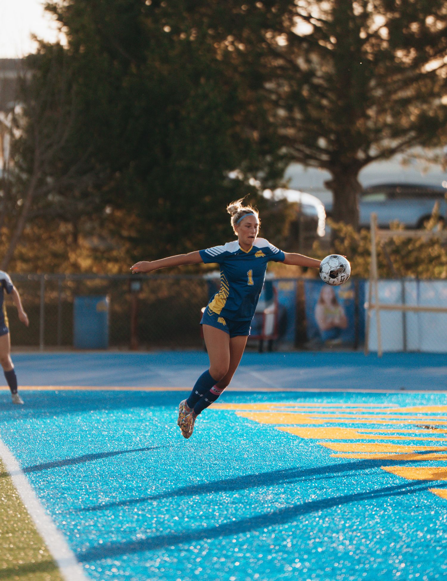 Sheridan High School Women's Soccer Team Playing At a Home Game.