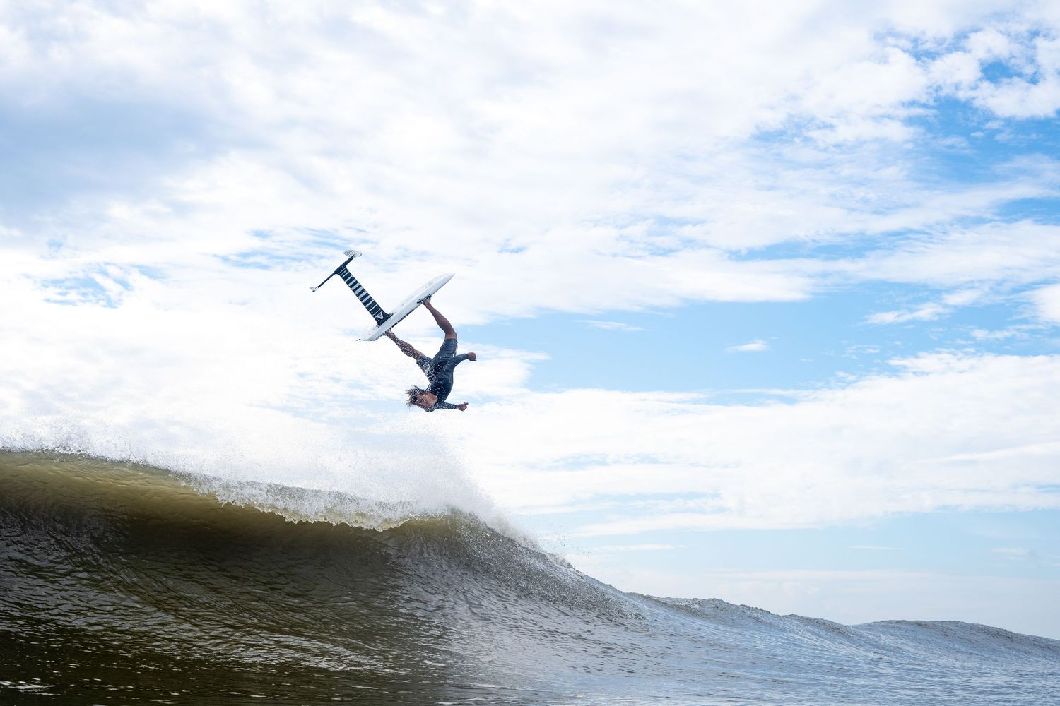 James Jenkins is riding waves and performing backflips in hatteras