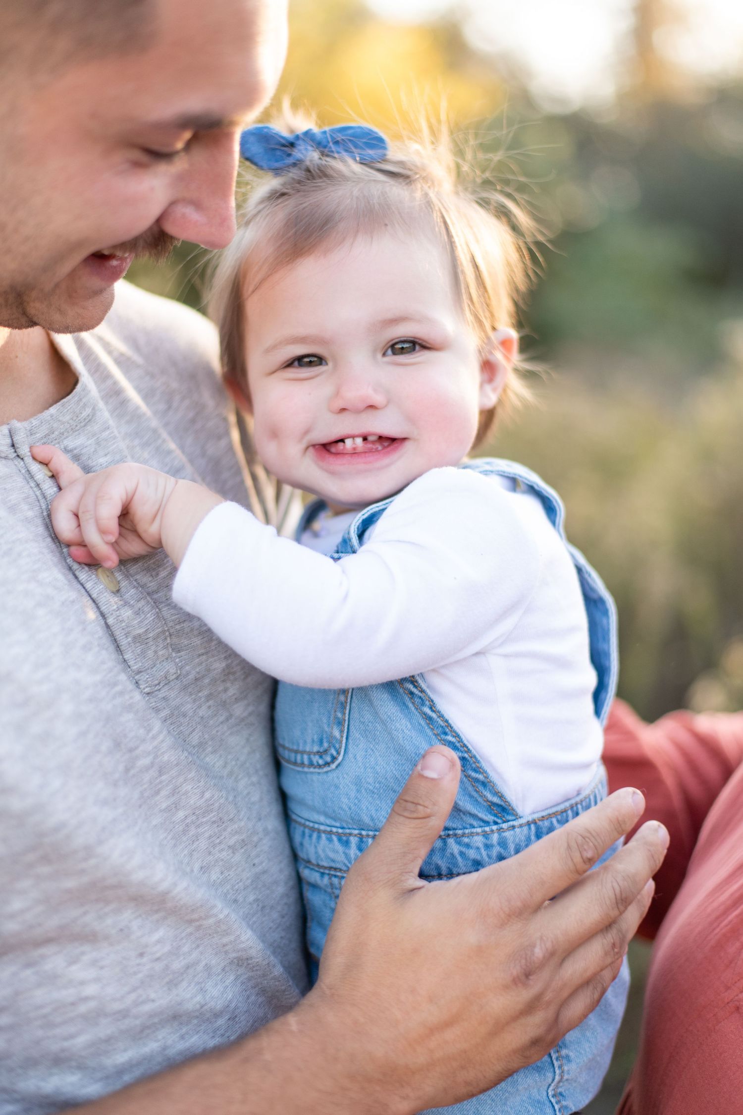 Joyful candid moments captured in a collage of outdoor family photos with a light and airy feel.