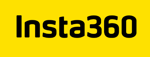 Insta360 brand logo in bold black text on bright yellow background.
