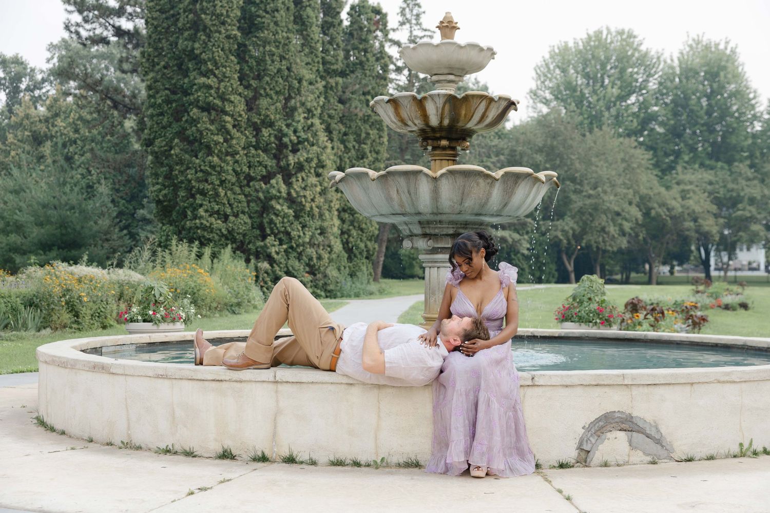 engagement couples session in a park in Edina MN