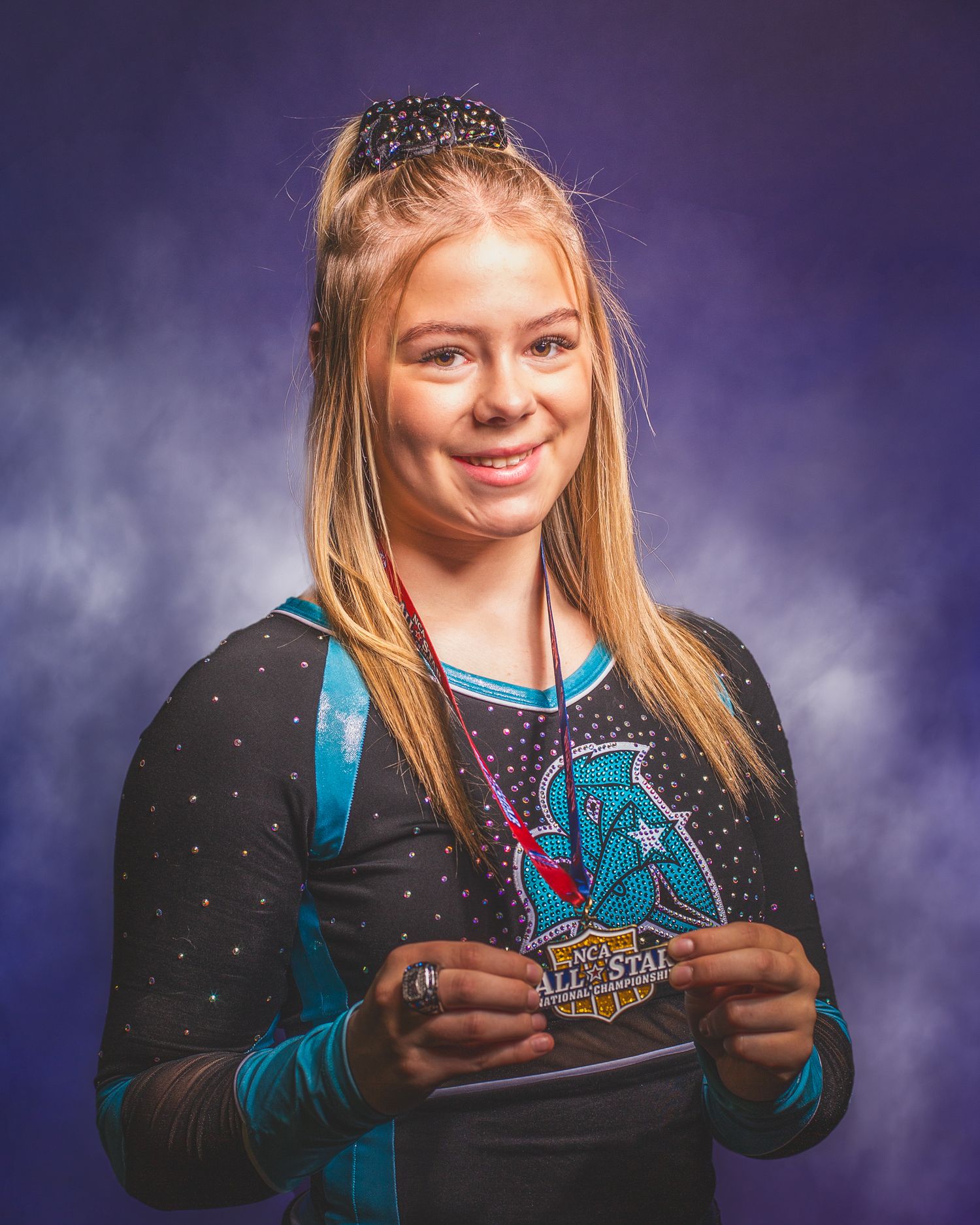 cheerleader girl showcase medal