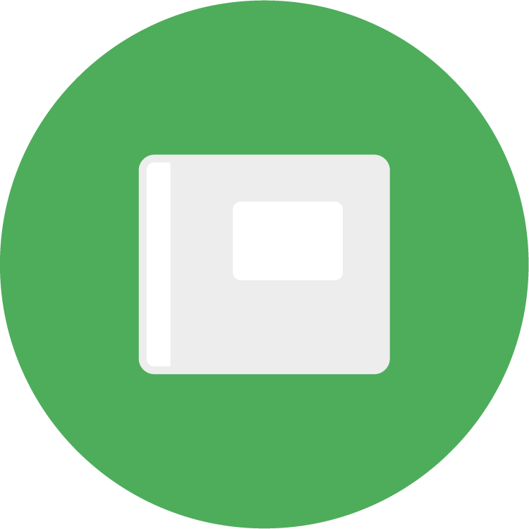 A row of white dots on a bright green background shows a simple loading animation sequence.