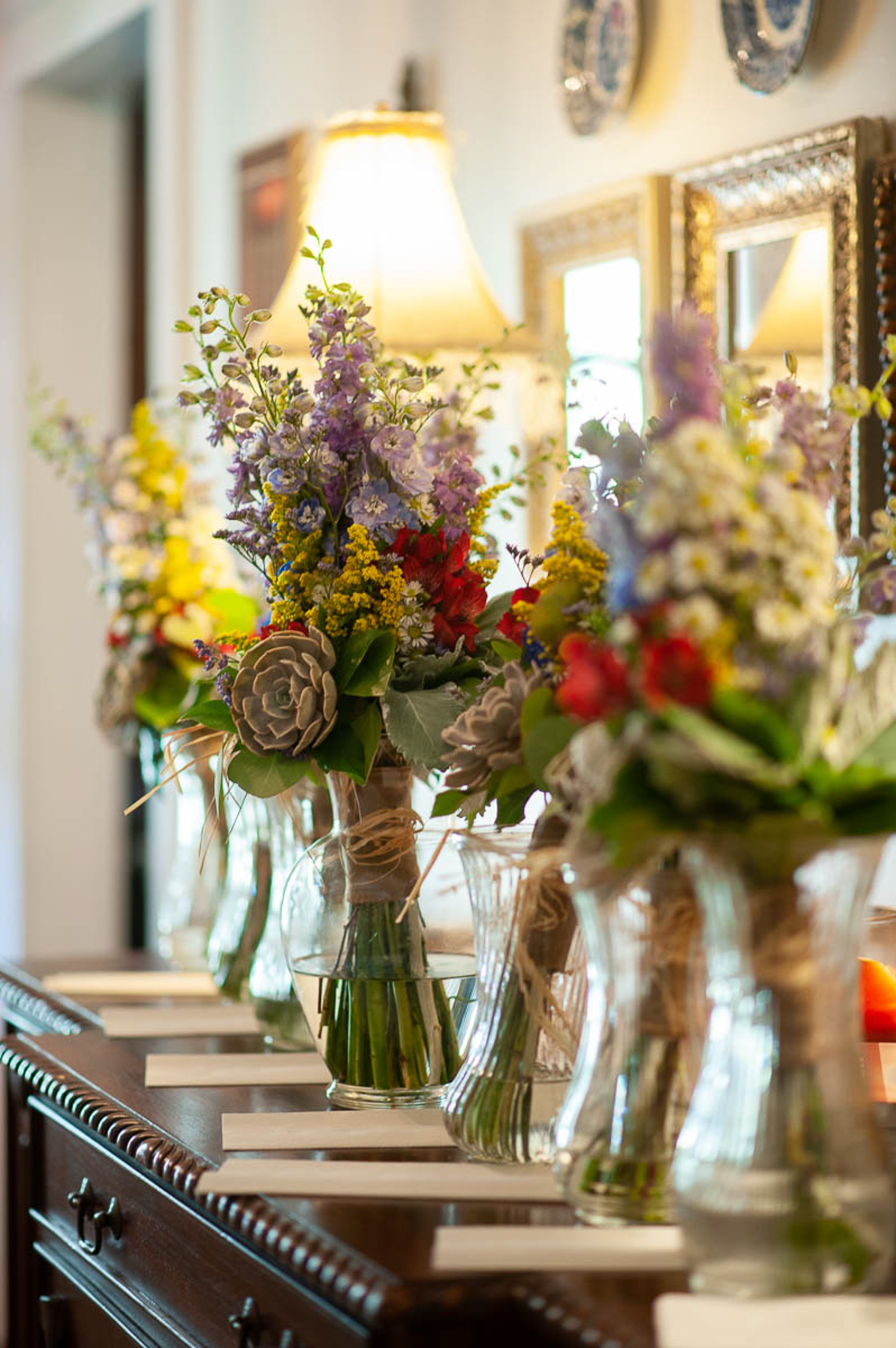 Spring bouquets in spring wedding in Atlanta.