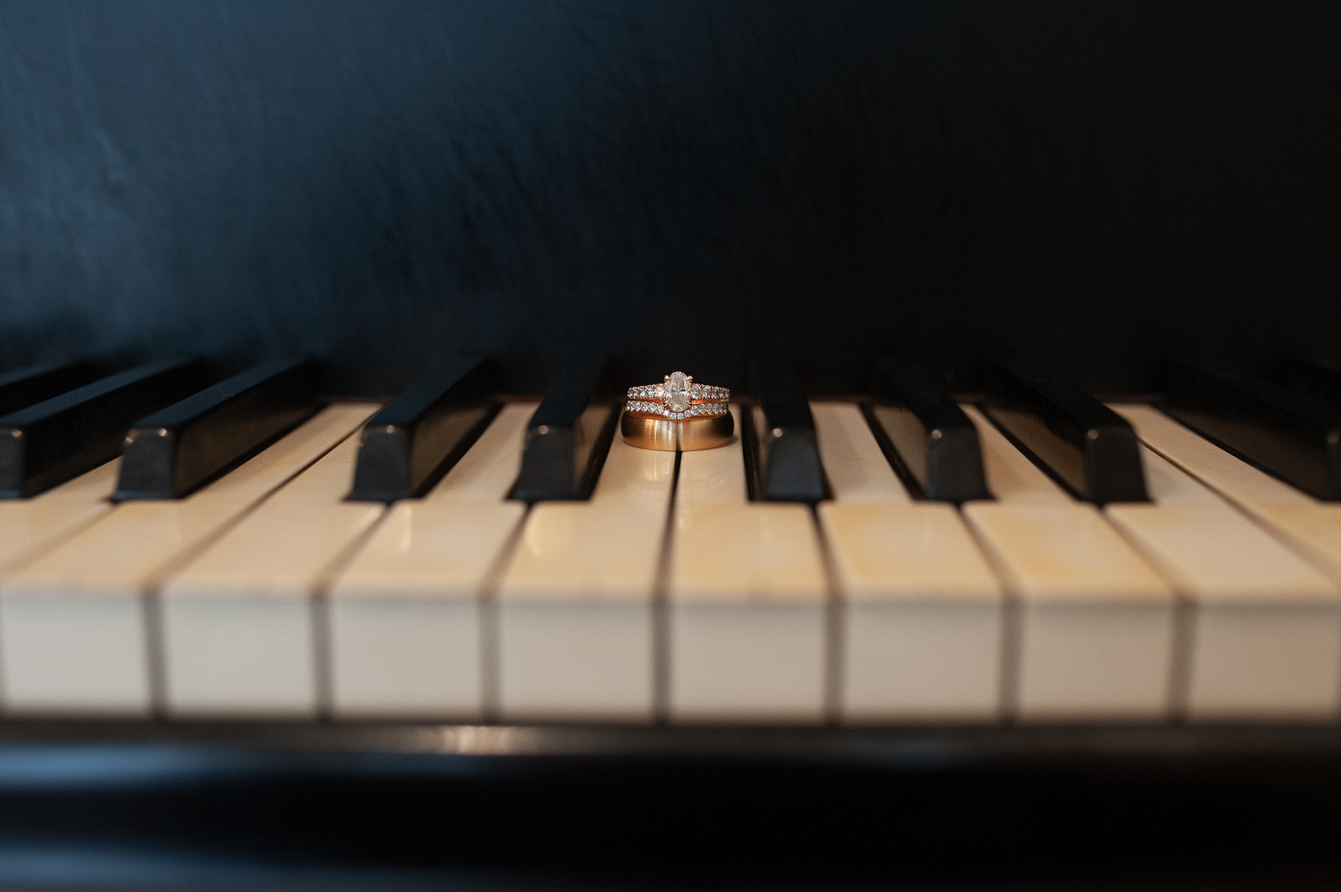 Ring detail shot on piano at Wimbish House in Atlanta, GA.