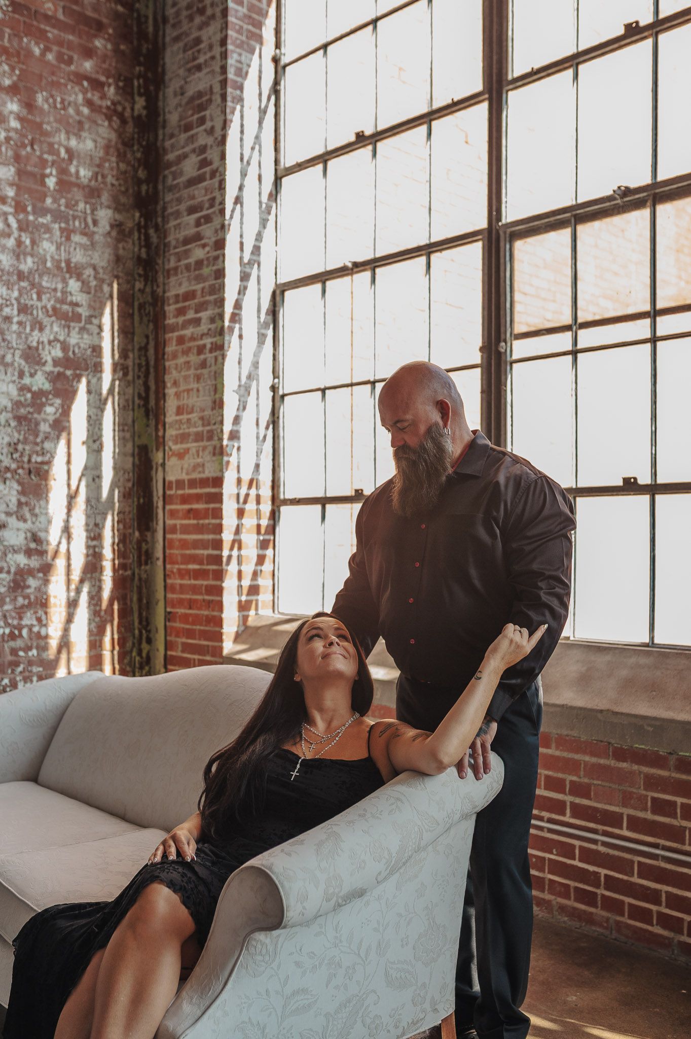 Moody engagement session at Lindale Mill in GA.