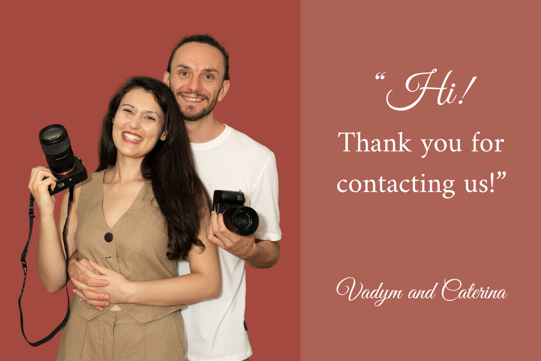 A collage of warm-toned photography studio branding images featuring cameras and text overlays in muted rose colors.