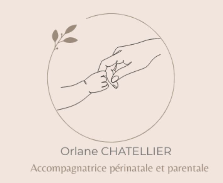 Two circular sepia-toned illustrations featuring elegant line drawings of birds and moon motifs in a minimalist style.