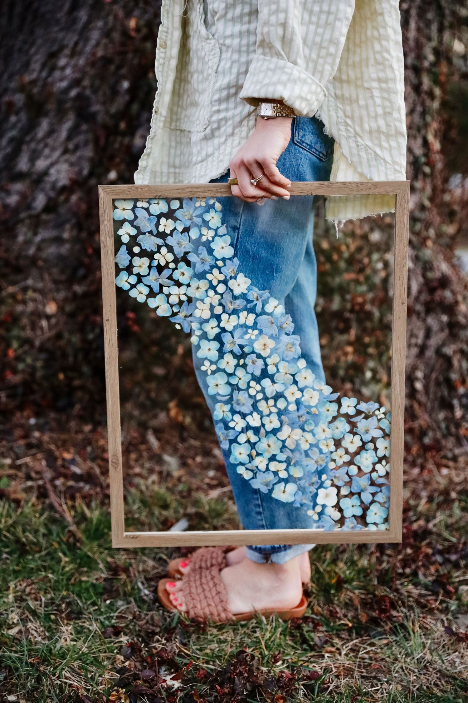 16x20 flower preservation pressed flower frame