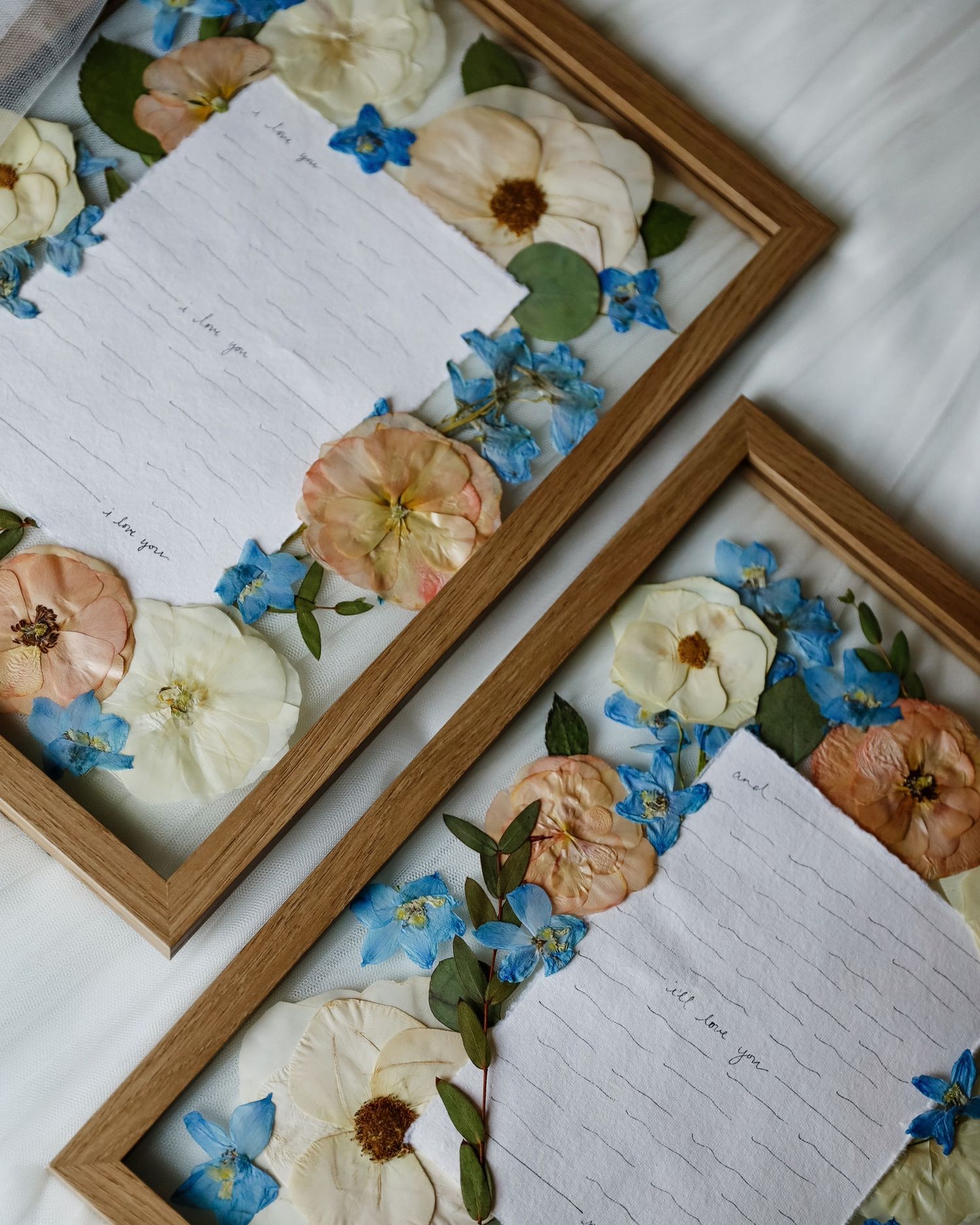 11x14 flower preservation pressed flower frame vows