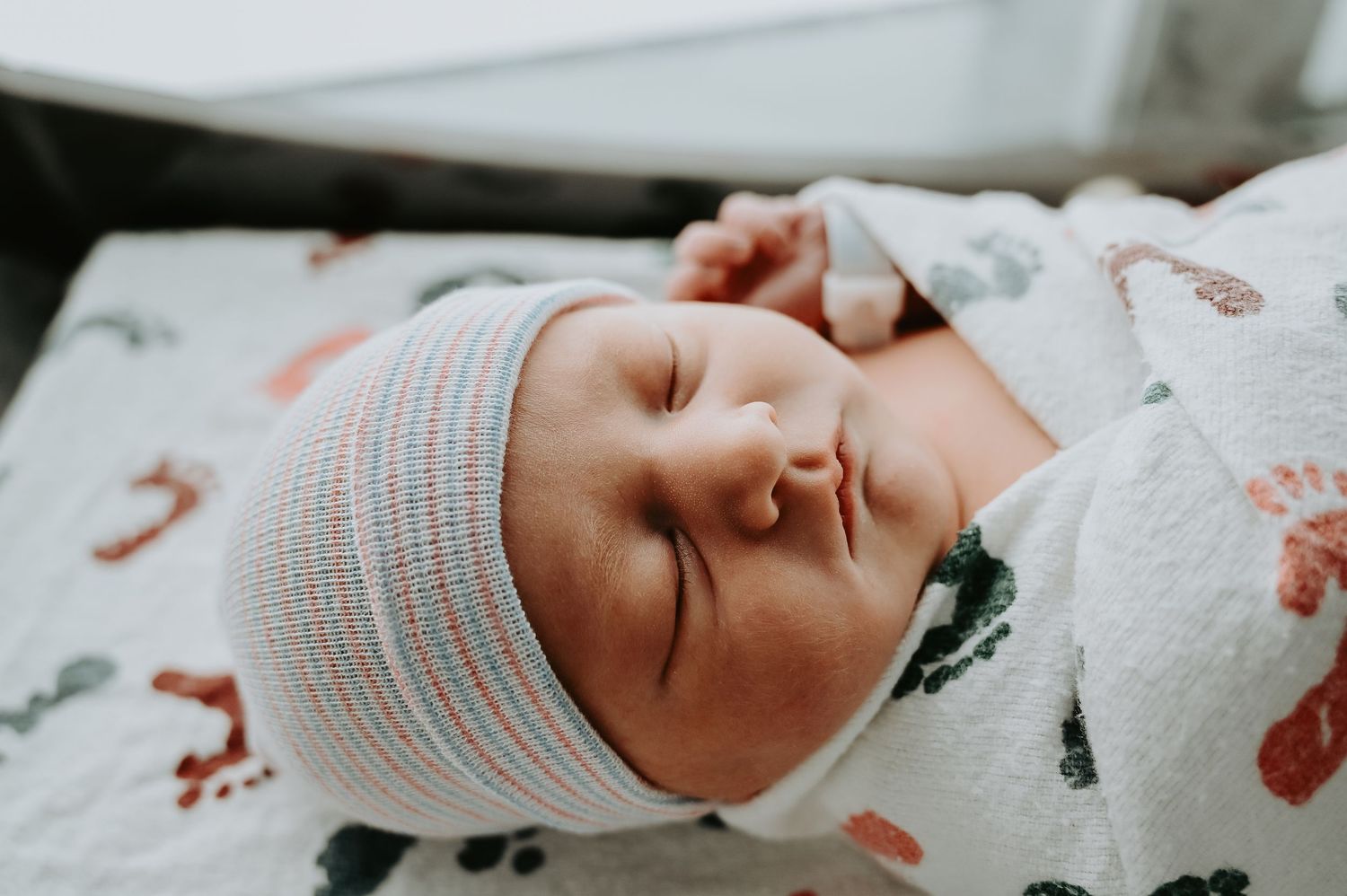 Newborn baby boy in hospital during his fresh 48 session in westminster, colorado