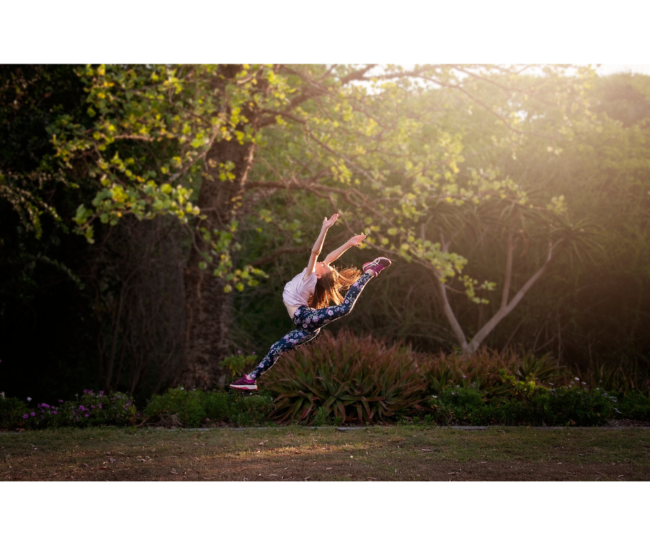 gymnastics girl leaping