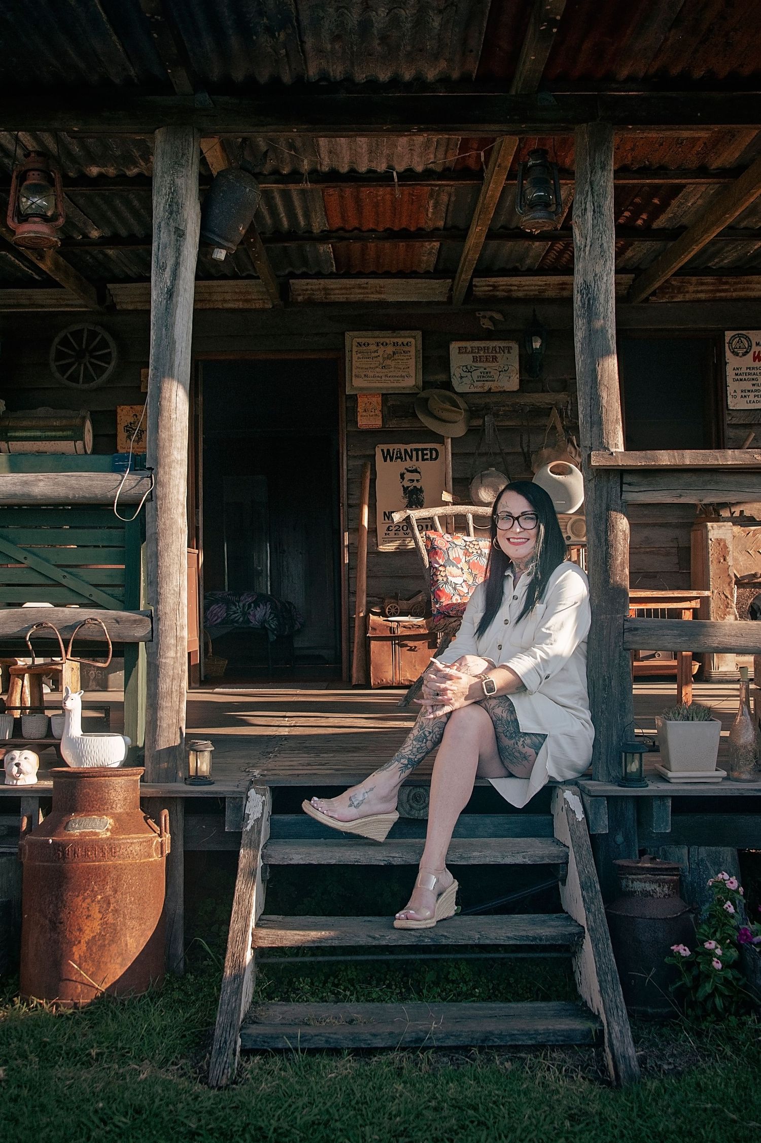 cabin session portrait
