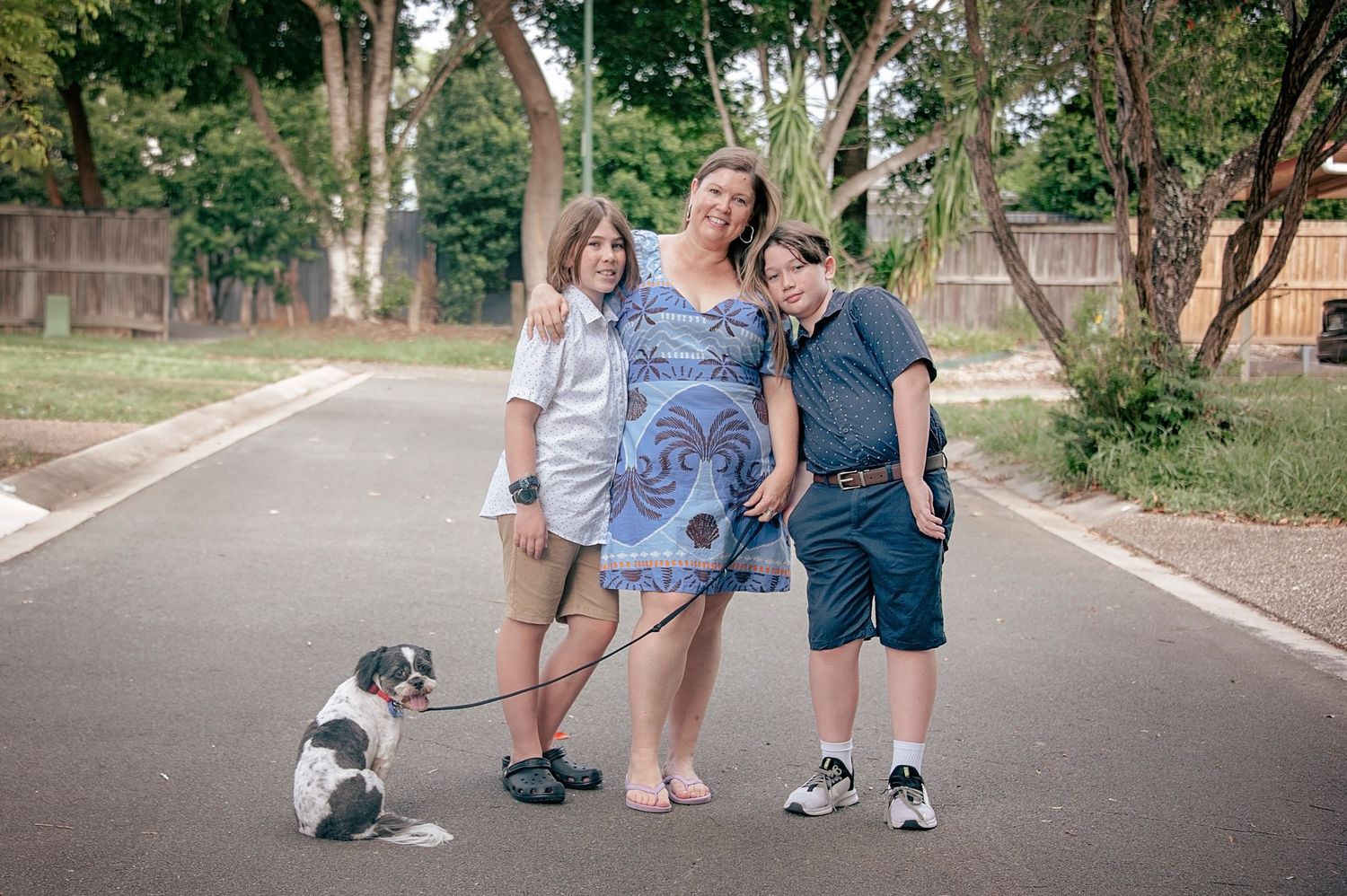 Family time with dog