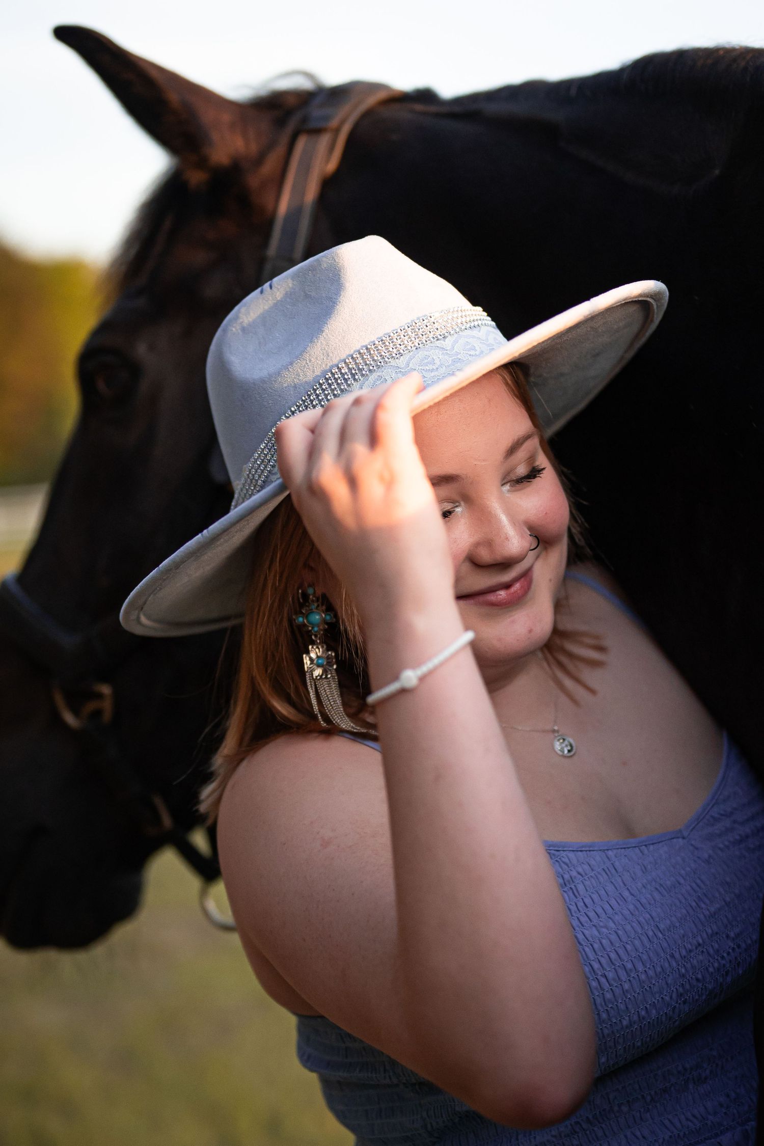 Equine senior portrait session - horse - girl - highschool