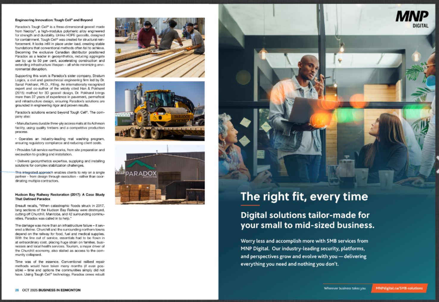 MNP Digital offers tailored digital solutions for small to mid-sized businesses shown in a modern office setting.