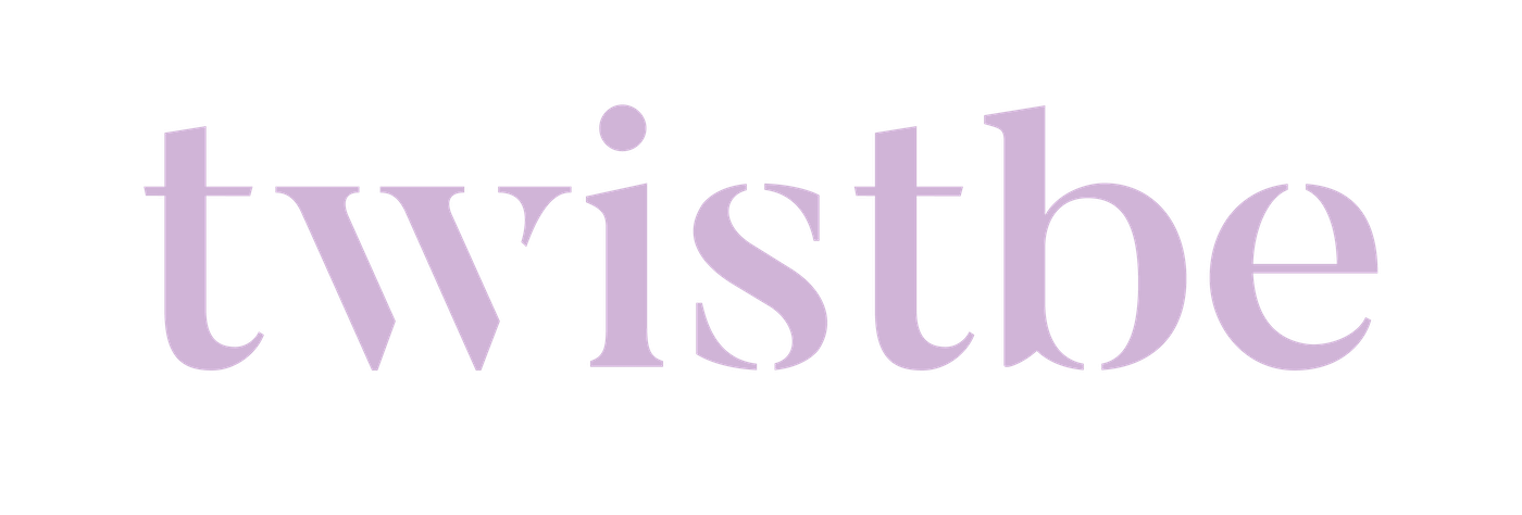Pink and purple gradient text showing the word 'twistbe' repeated in a stylized design pattern.