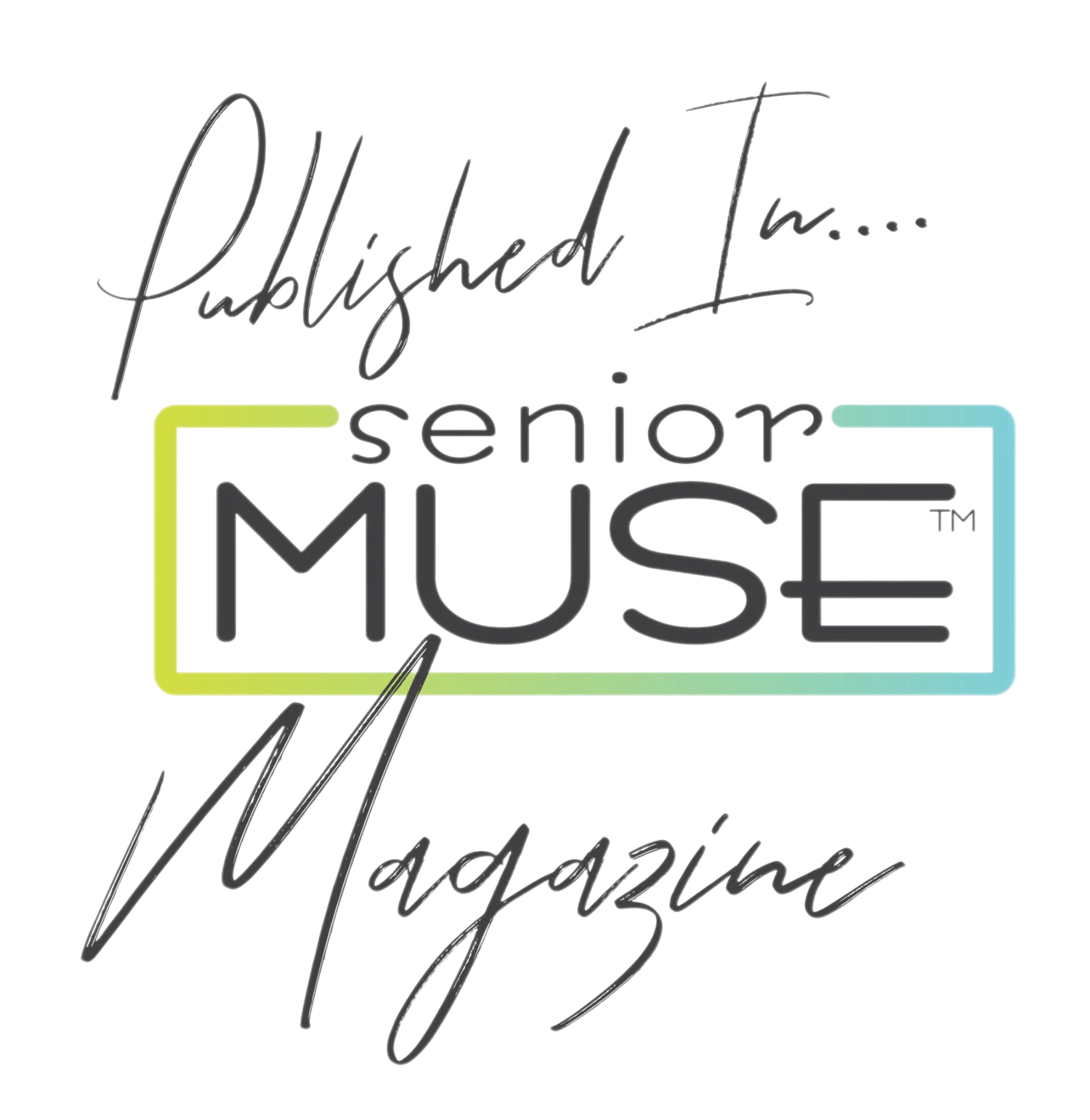 Word MUSE appears in magazine title typography with decorative handwritten elements in black ink.