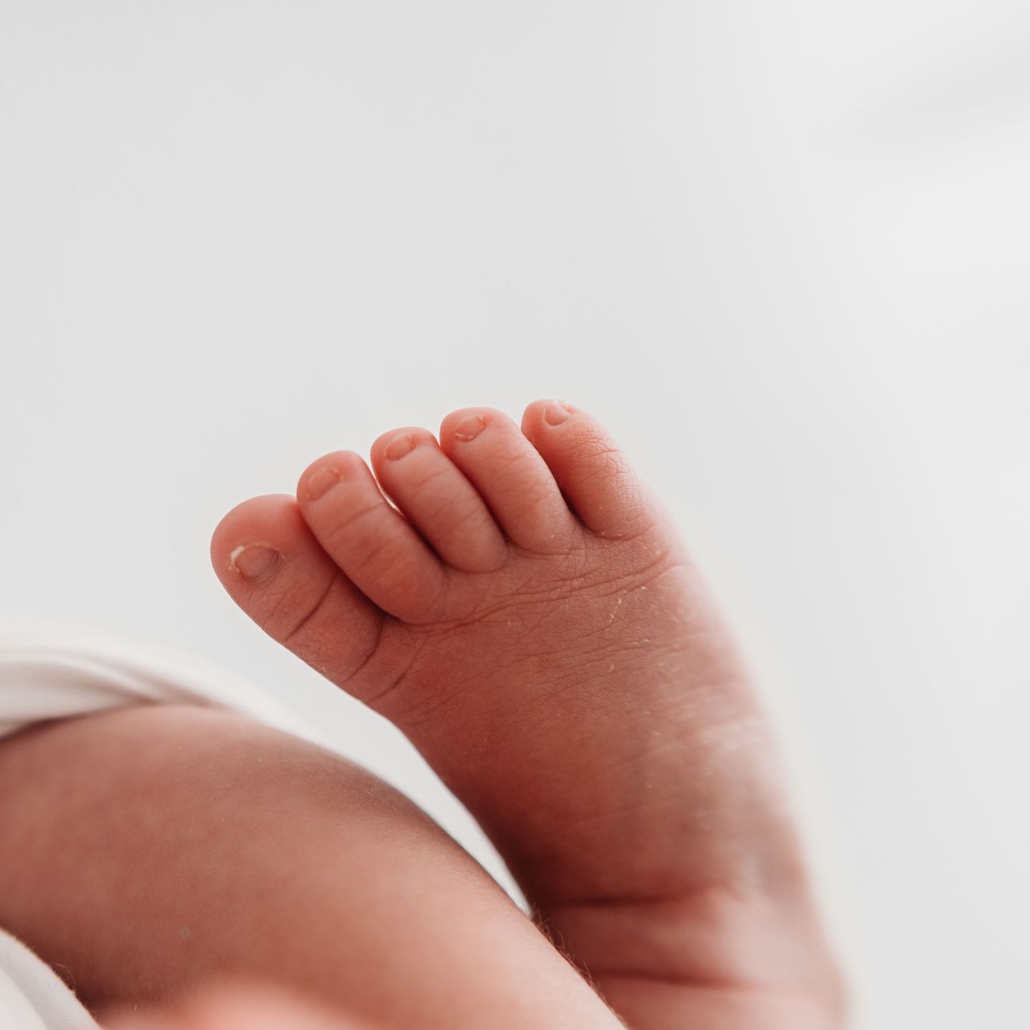 Close up macro photo of newborn baby toes. Cute baby toes. Photographer specializing in kids photography in Albuquerque 