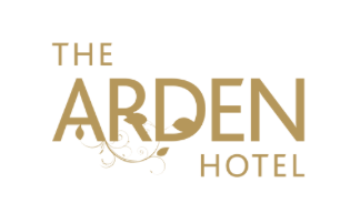 The Arden Hotel logo featuring elegant gold typography on a white background.