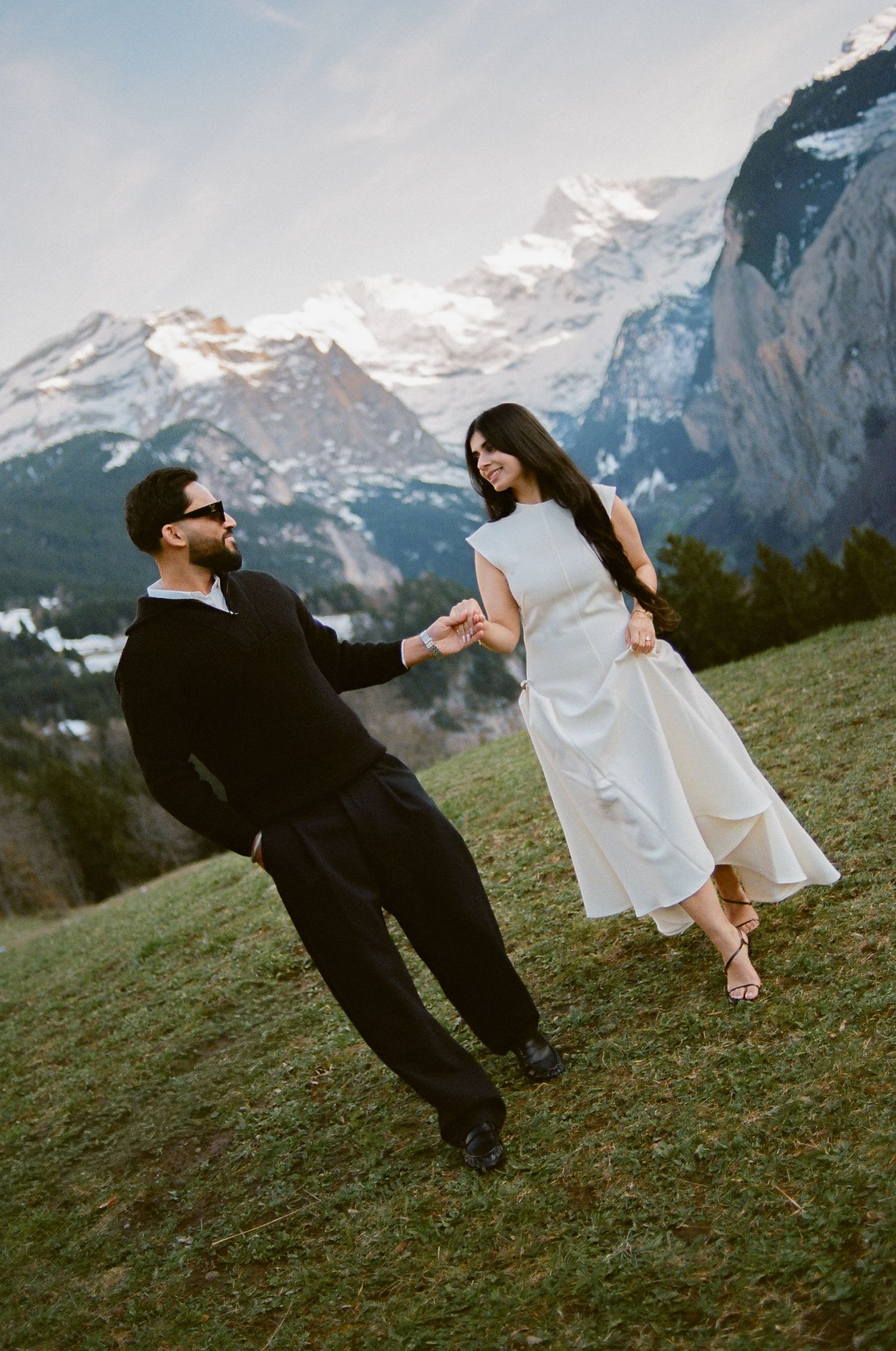 Wengen wedding proposal photographer