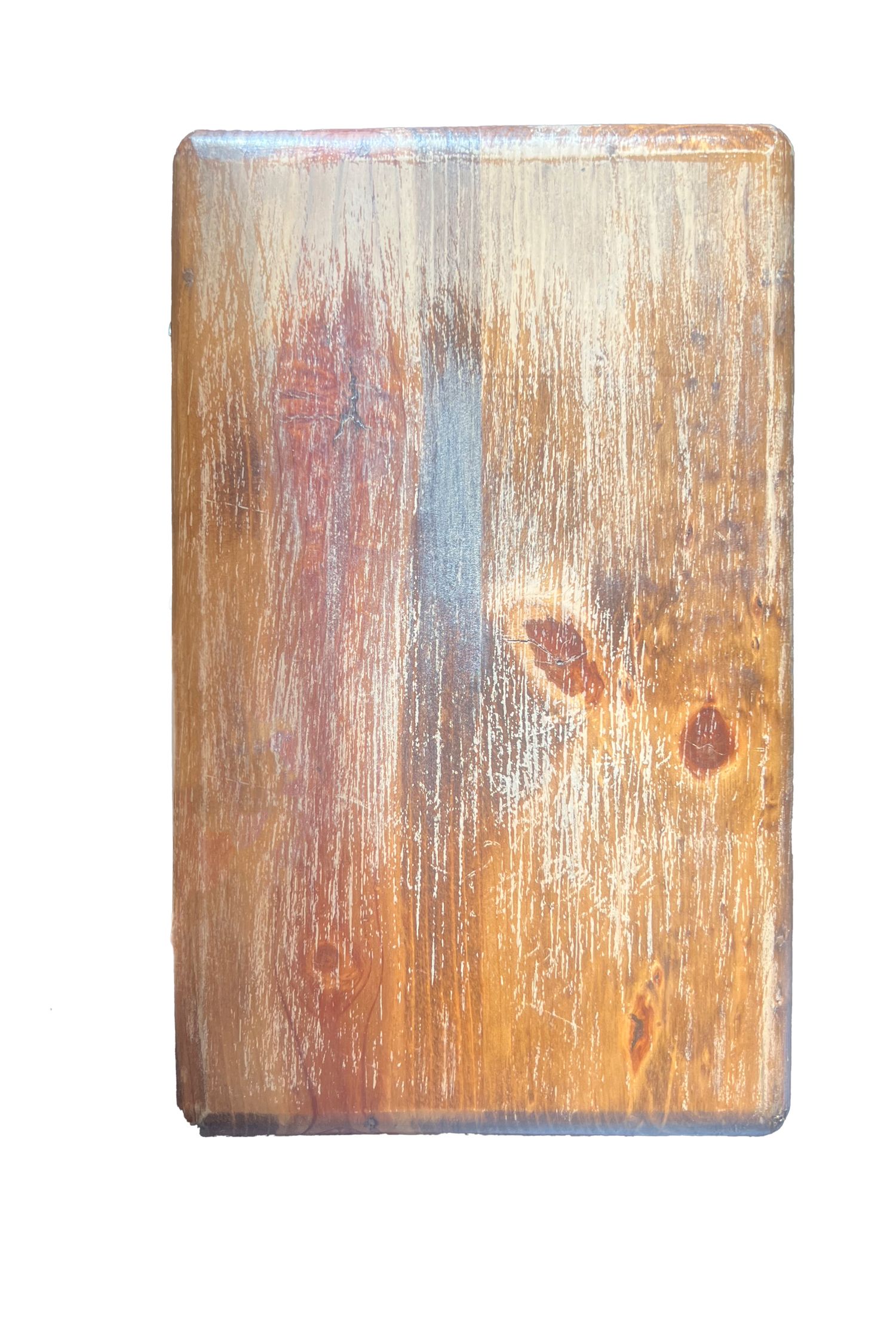 before photo of wood box.