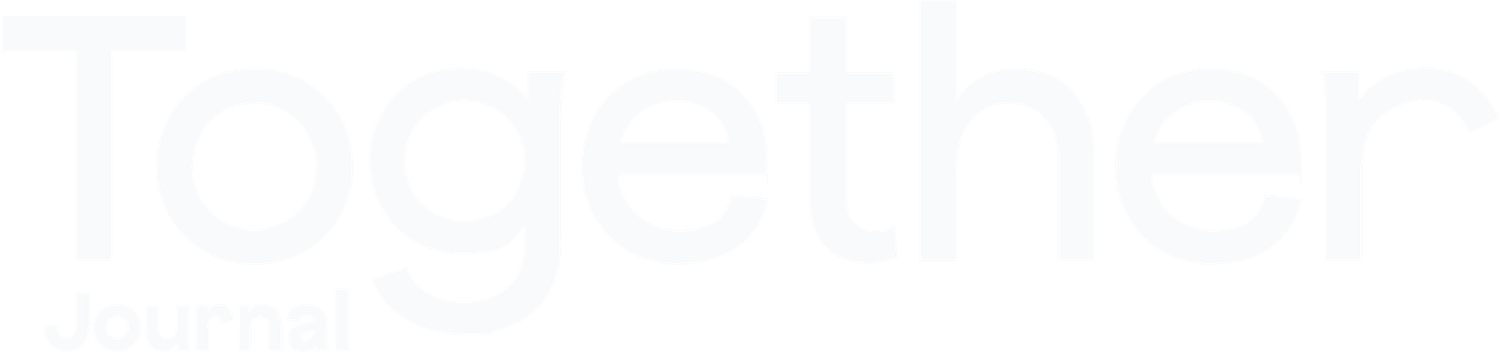 Together logo displayed in light gray minimalist typography on a white background.