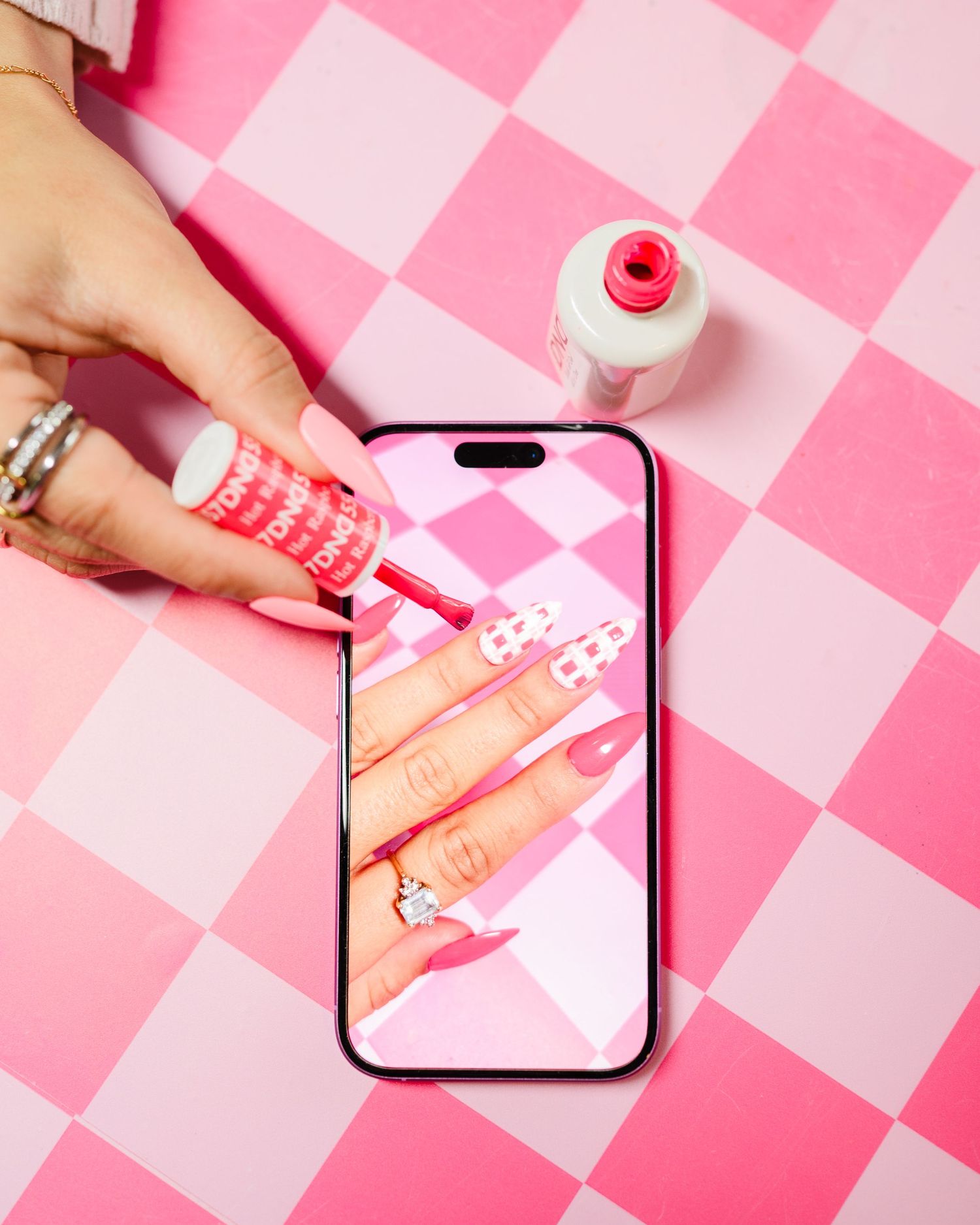 Nail tech branding photos for business in the service industry in Raleigh NC
