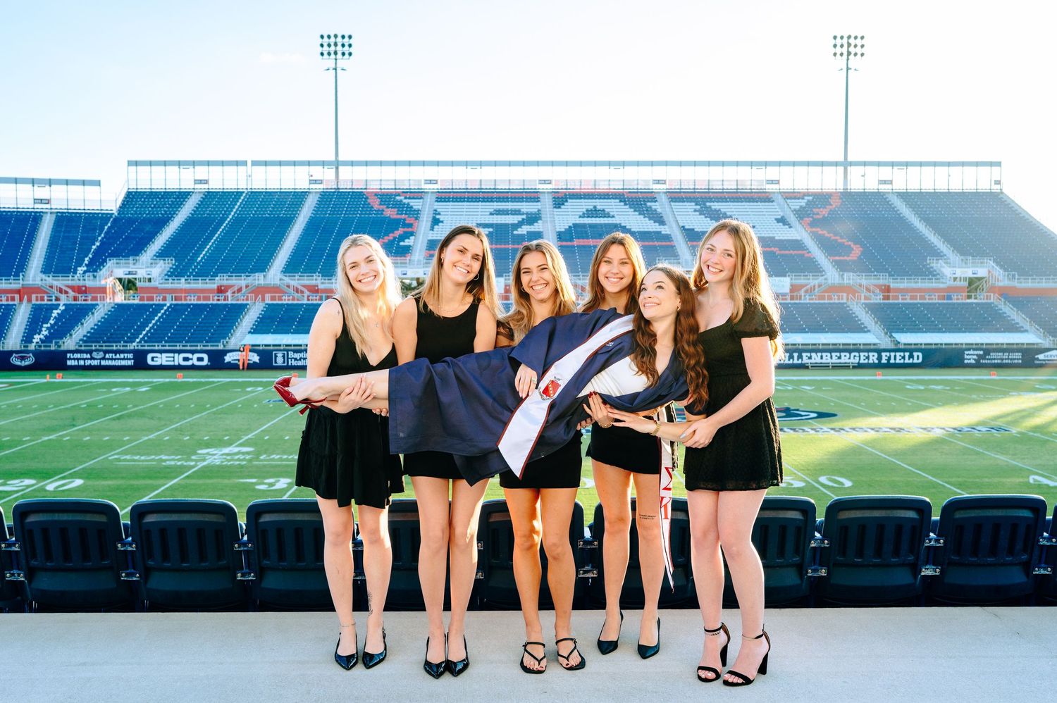 Senior graduation photoshoot with cap and gown